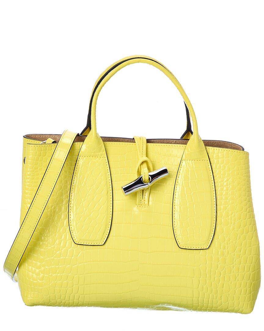 Longchamp Roseau Embossed Medium Top Handle Bag - ShopStyle