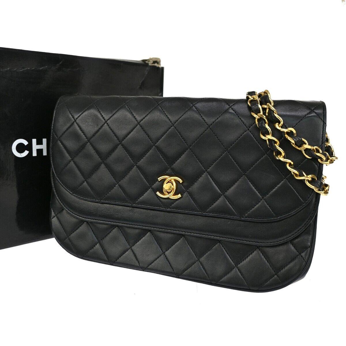 Chanel Mini Matelassé Leather Shoulder Bag (pre-owned) in Black | Lyst