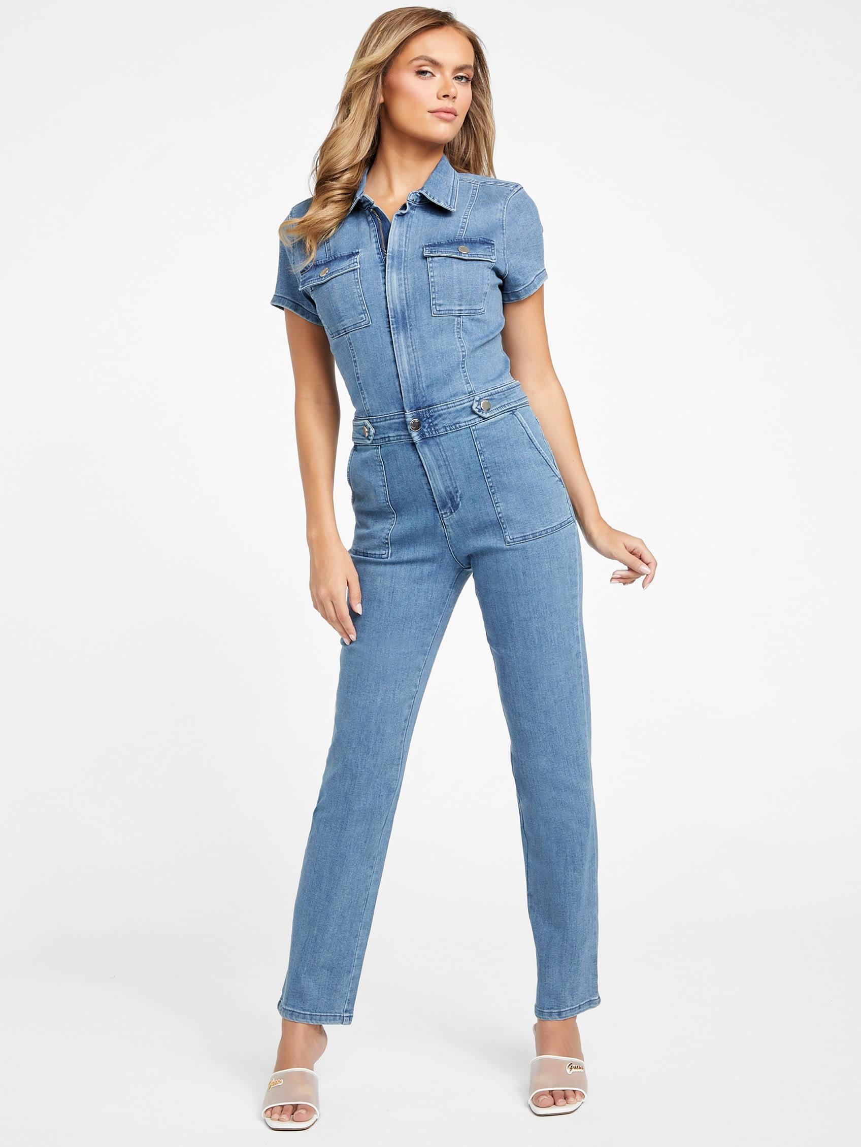 Guess Eco Patricia Denim Jumpsuit in Blue Lyst