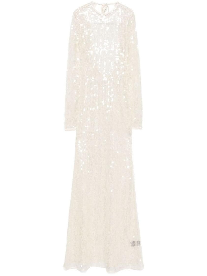 David Koma Light Sequin Dress With Open Back in White | Lyst