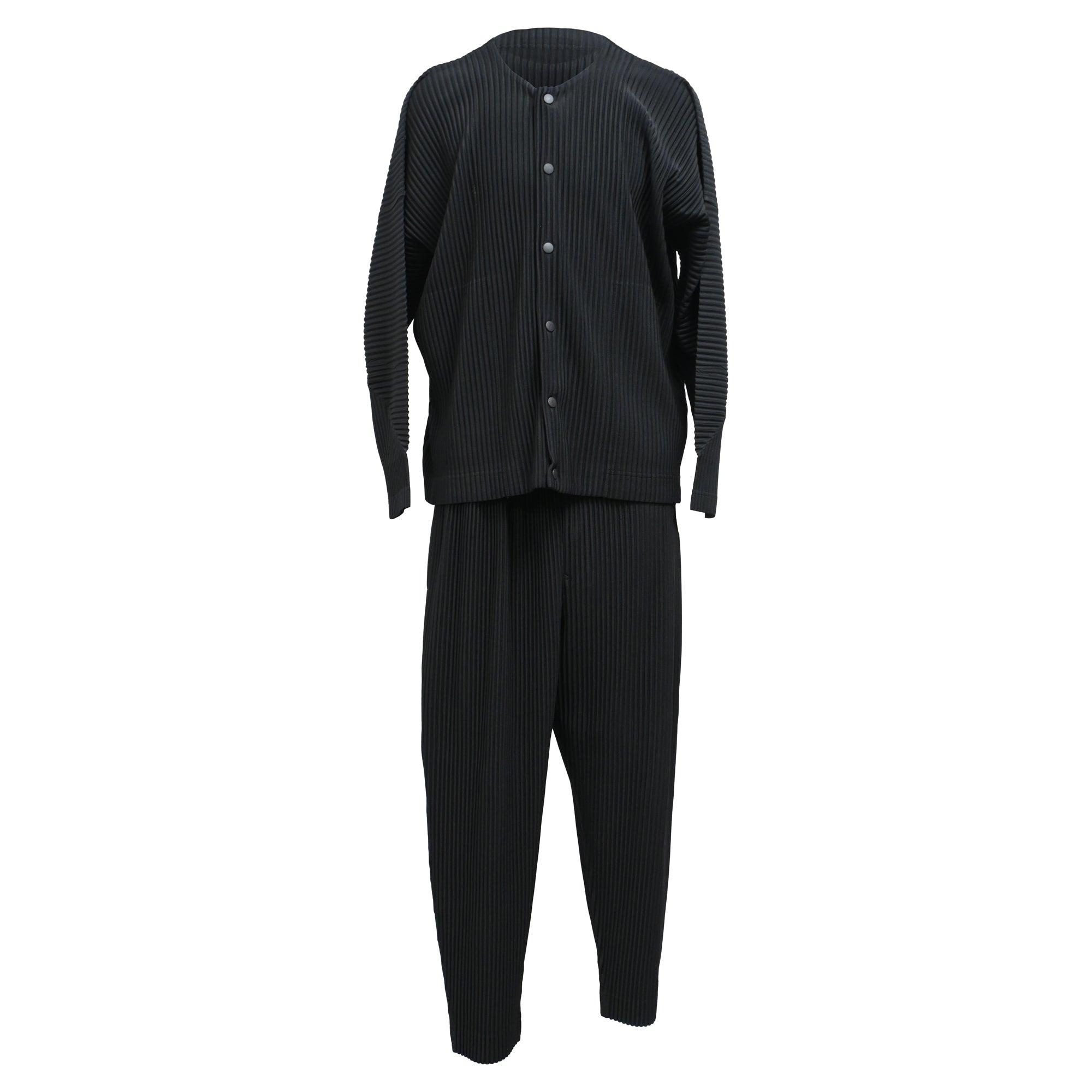 Issey Miyake Homme Plissé Two-Piece Set in Black for Men | Lyst