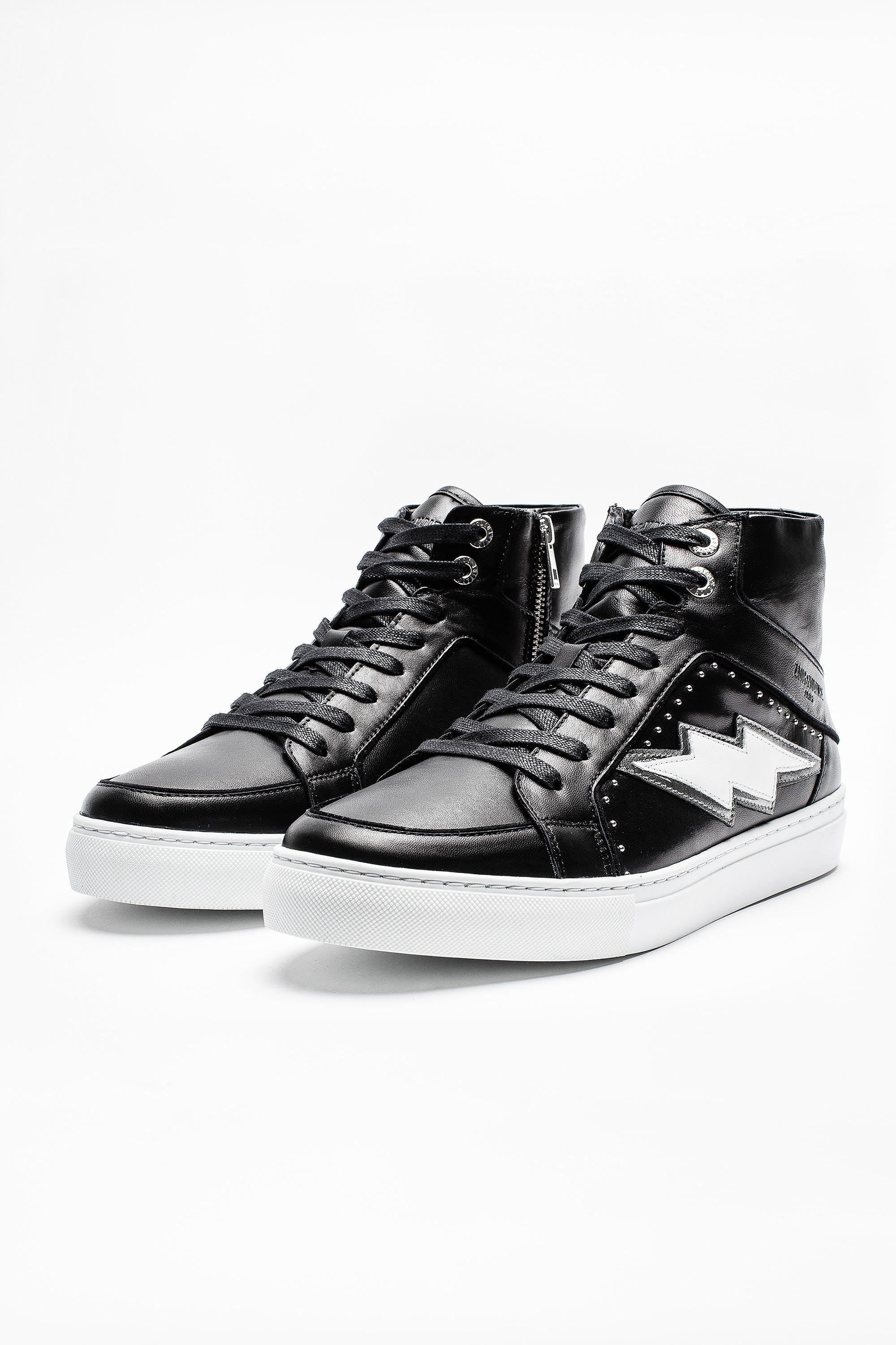 Zadig & Voltaire Zv1747 High Flash Skull Sneakers in Black | Lyst