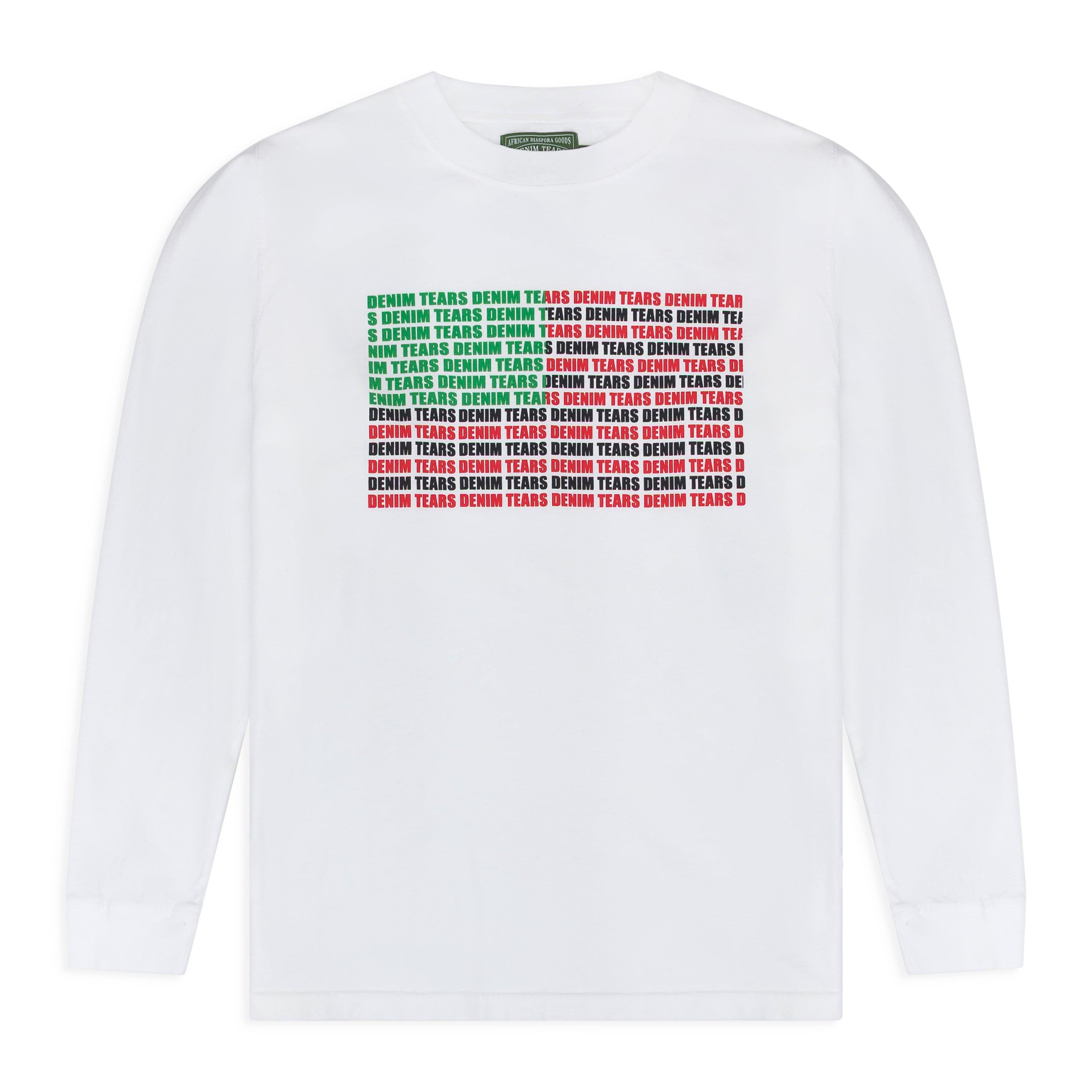 DENIM TEARS Logo Flag Long Sleeve T-Shirt in White for Men | Lyst