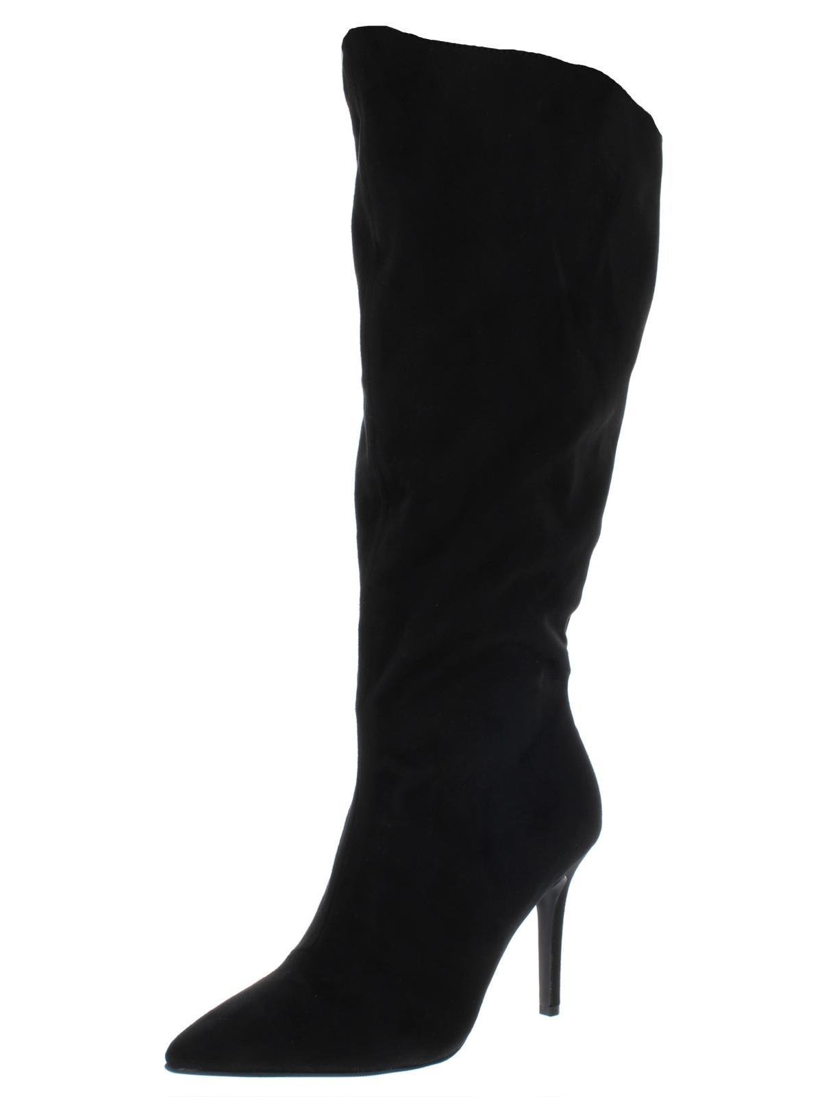 Thalia Sodi Rajel Faux Suede Wide Calf Kneehigh Boots in Black Lyst