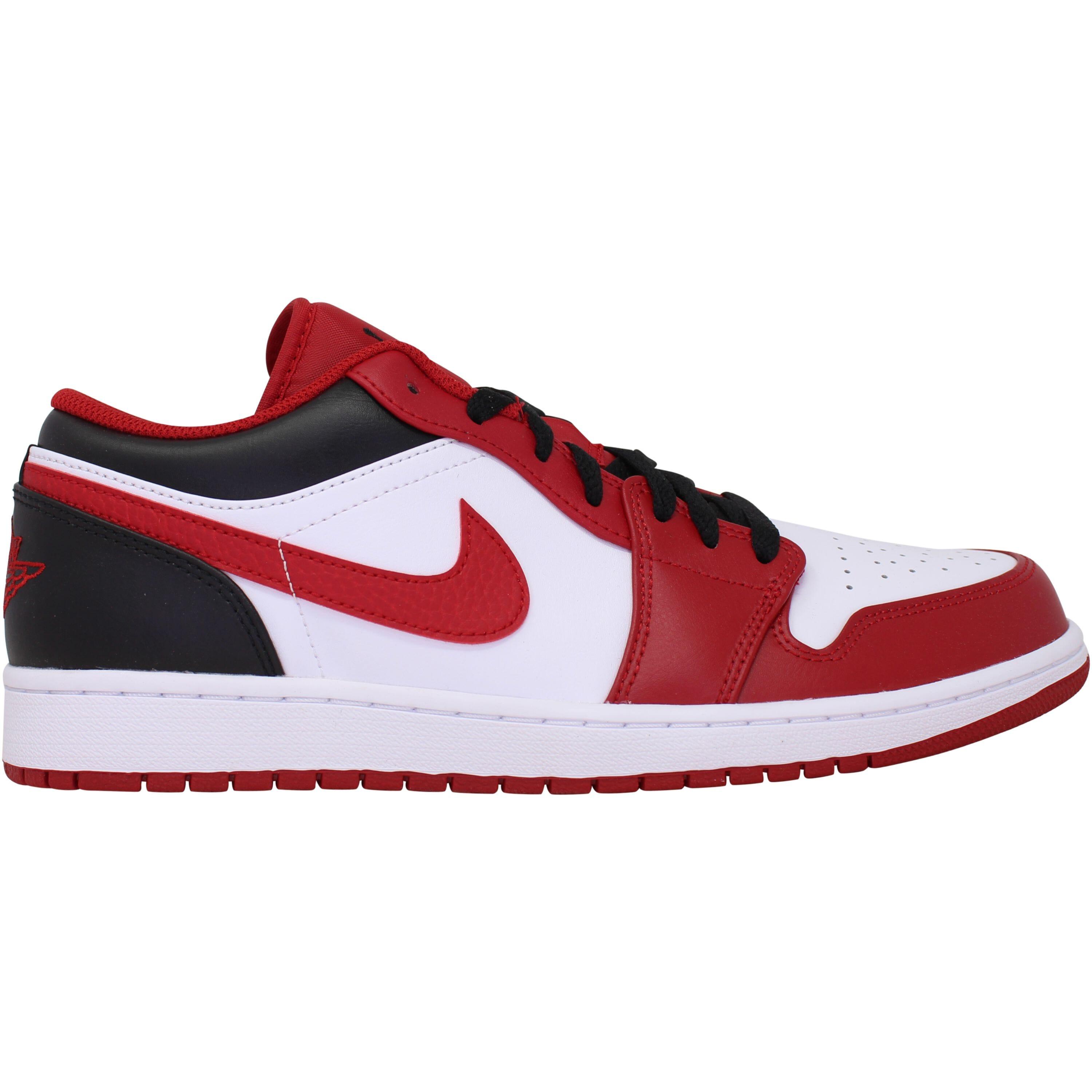 nike air jordan low black and red