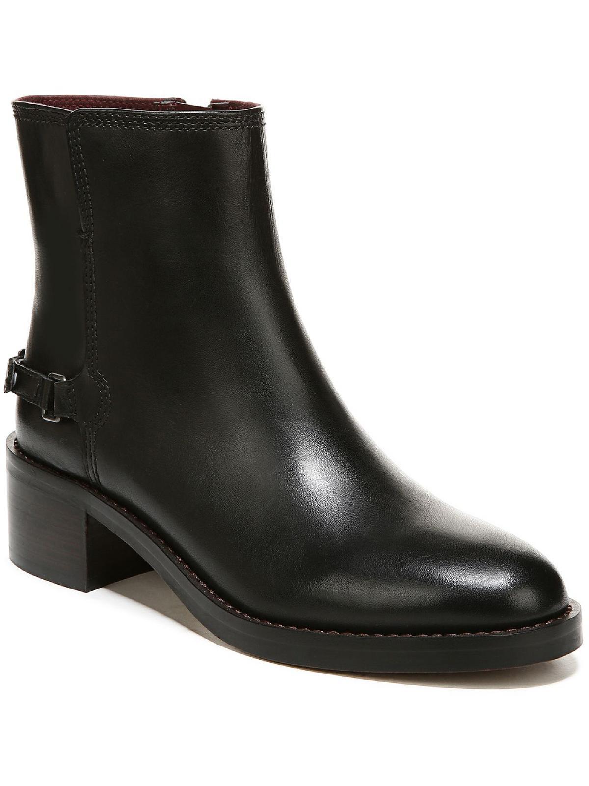 Franco Sarto Colt Leather Comfort Booties in Black | Lyst