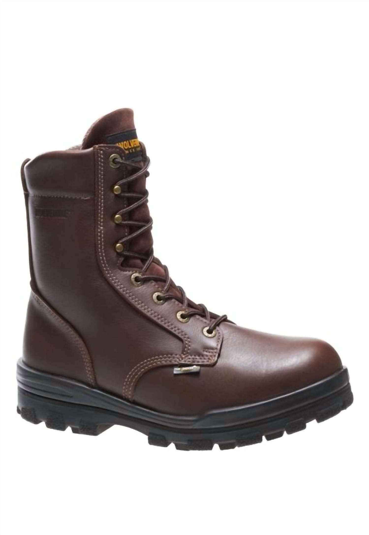 Wolverine Men's Durashocks Waterproof Work Boot Medium Width in Brown