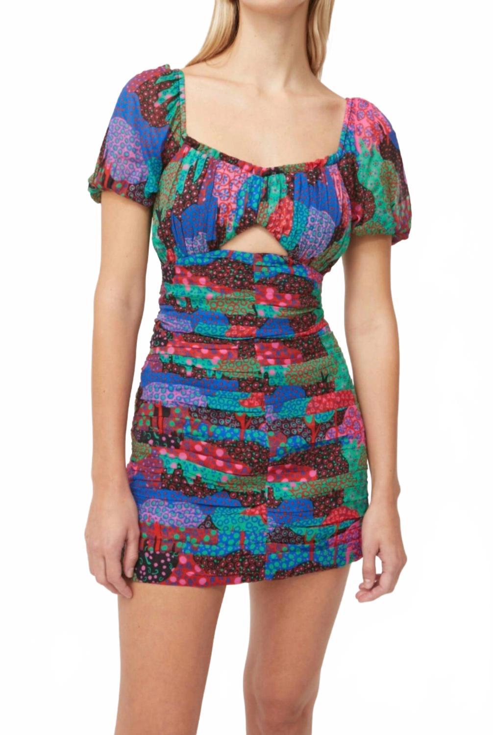 strapless open back dress Enchanted A-Line Embroidery Midi Dress with Sleeves
