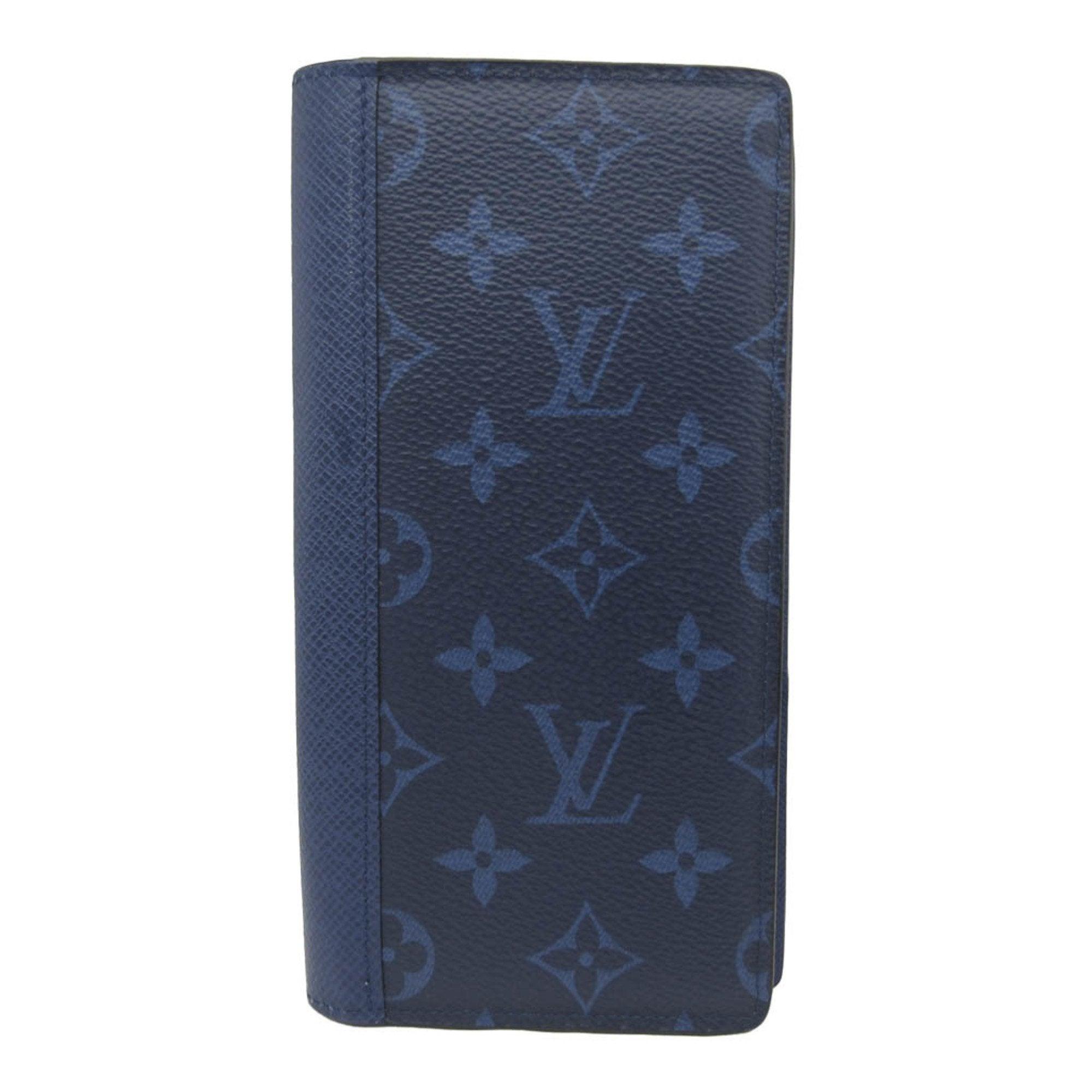 Louis Vuitton Portefeuille Brazza Leather Wallet (pre-owned) in Blue for  Men | Lyst