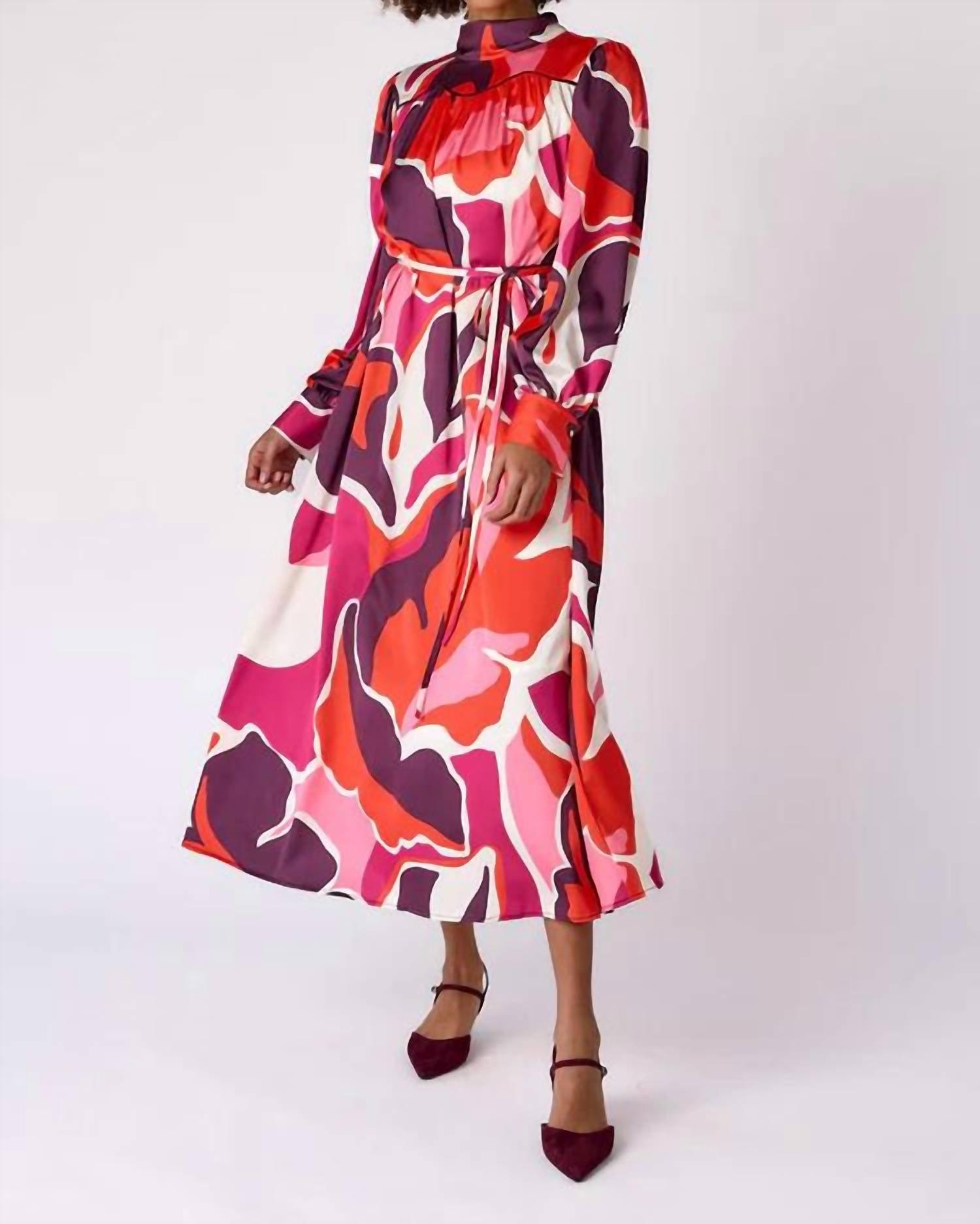 ryder midi dress CROSBY BY MOLLIE BURCH Ryder Midi Dress in Red