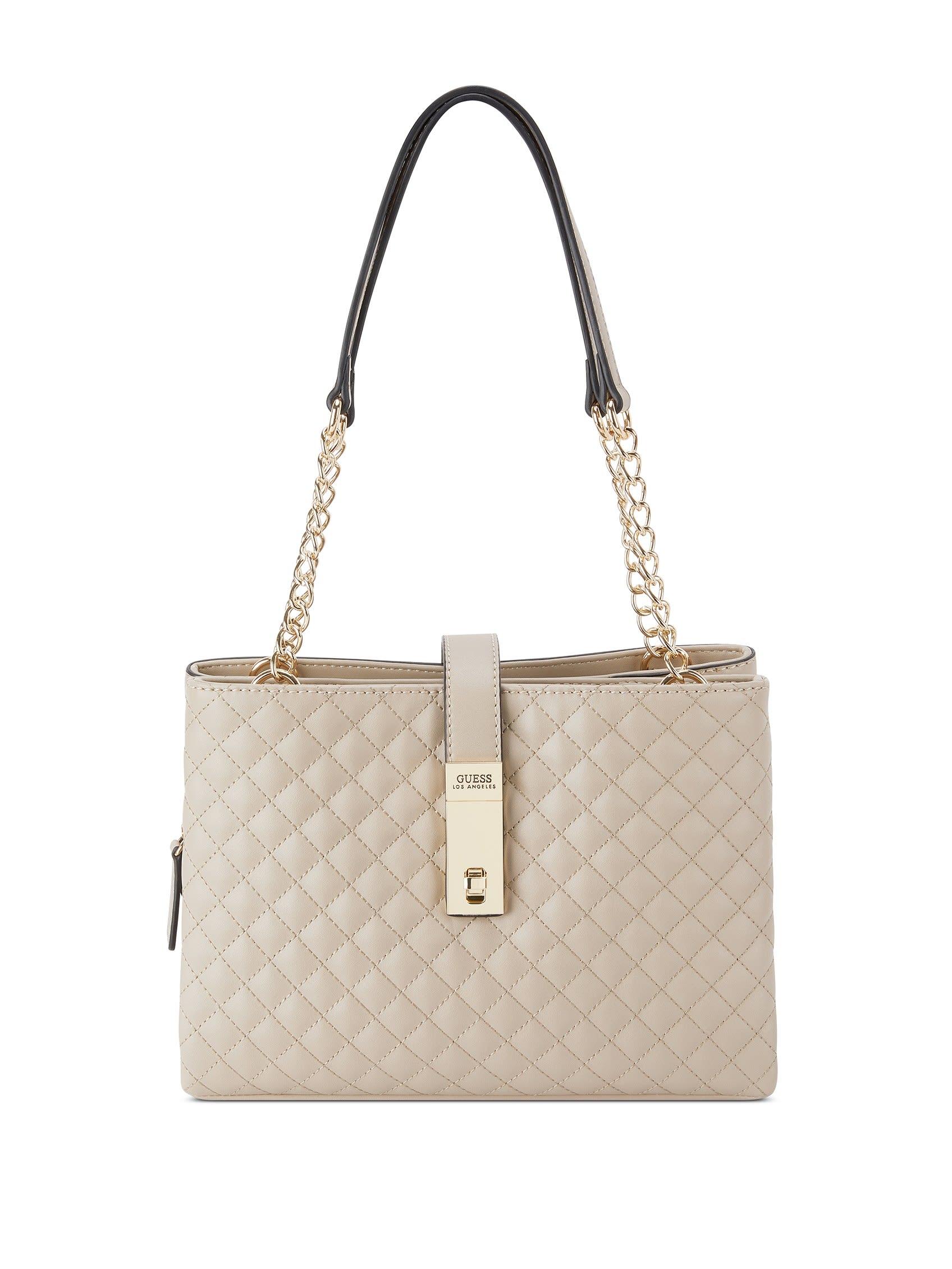 Guess Factory Cedar Quilted Satchel in White | Lyst