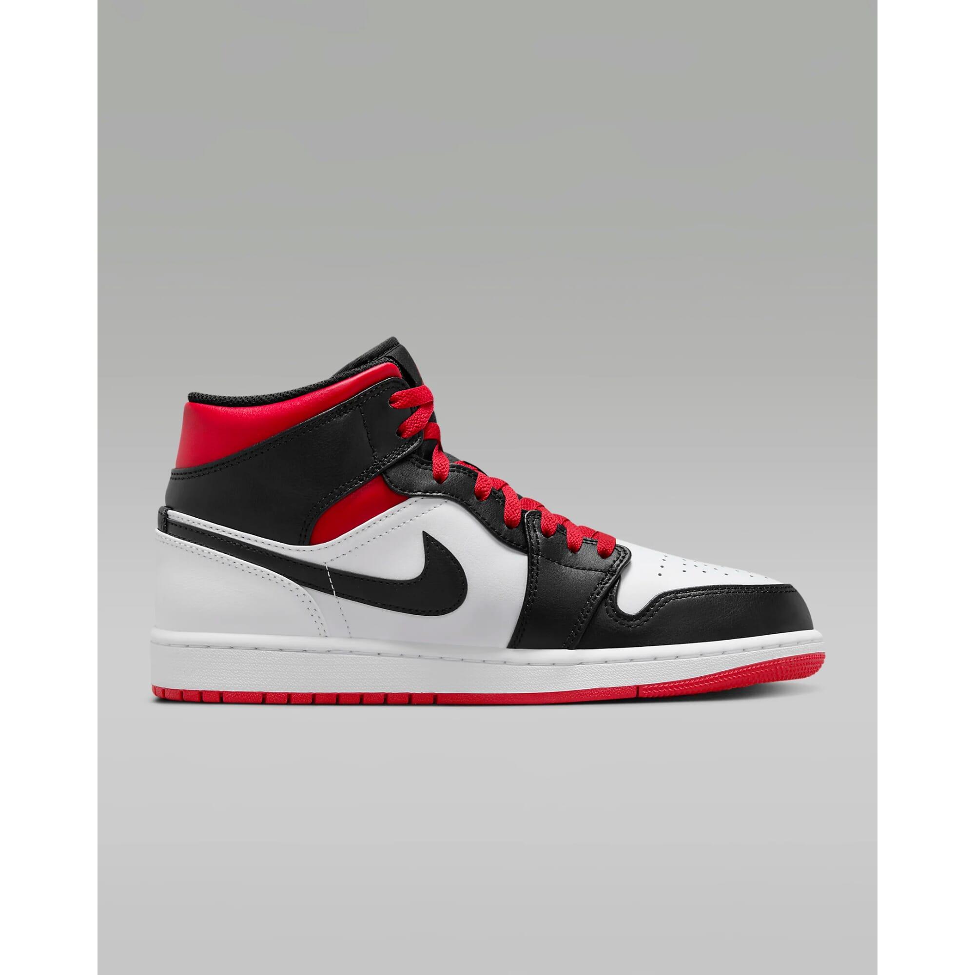 Nike Air Jordan 1 Mid White/gym Red-black Dq8426-106 in Gray for Men | Lyst