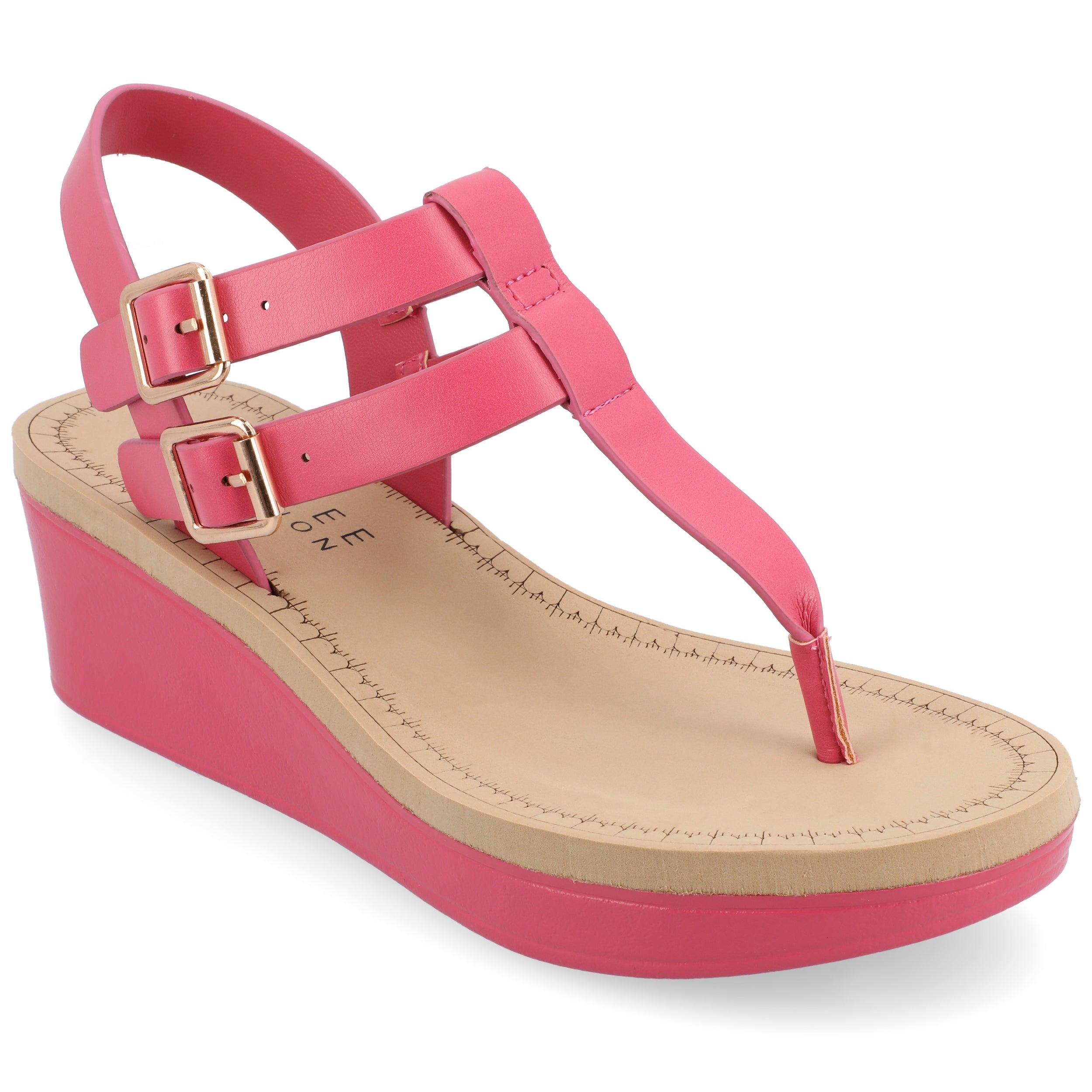 Journee Collection Tru Comfort Foam Bianca Wedge Sandal in Pink Lyst