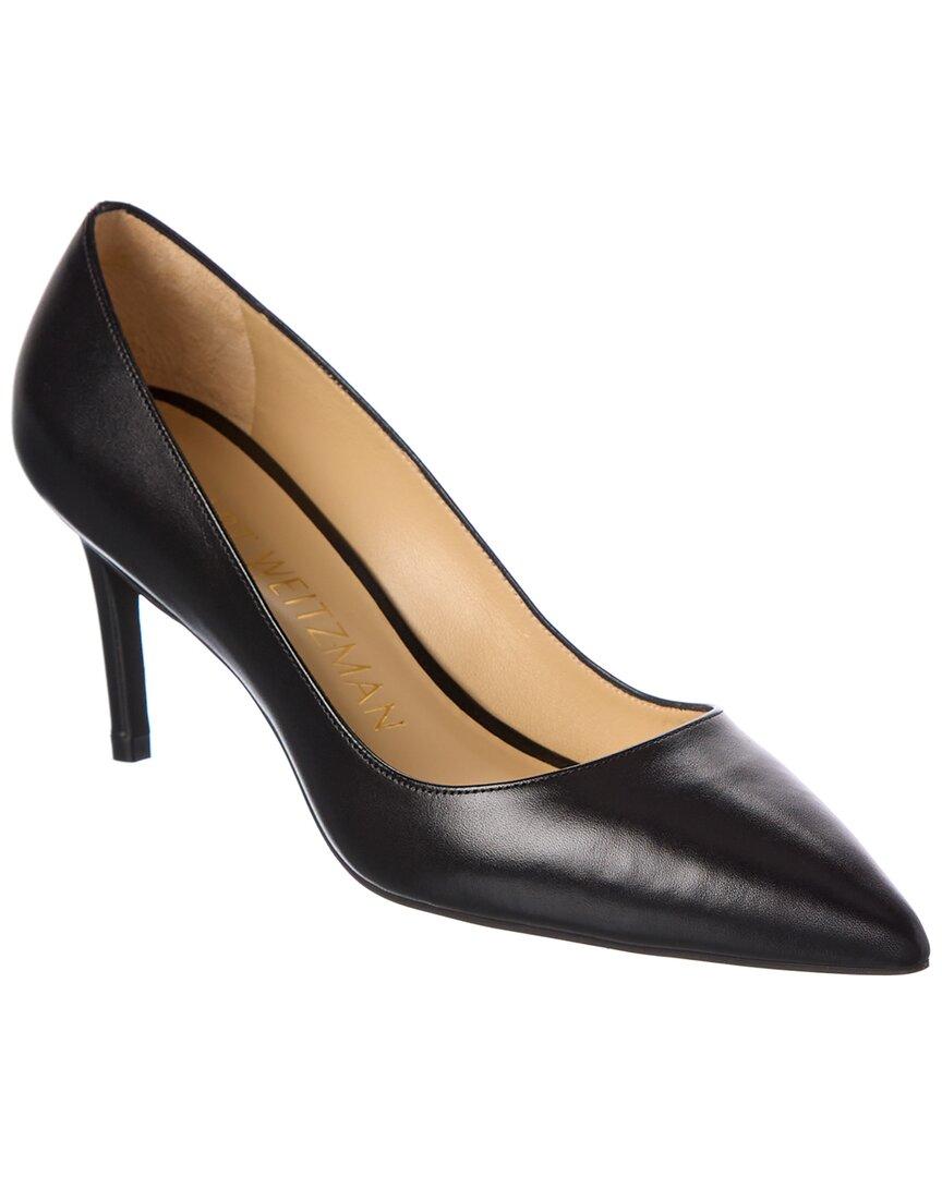 Stuart Weitzman Linsi 75 Leather Pump in Metallic | Lyst