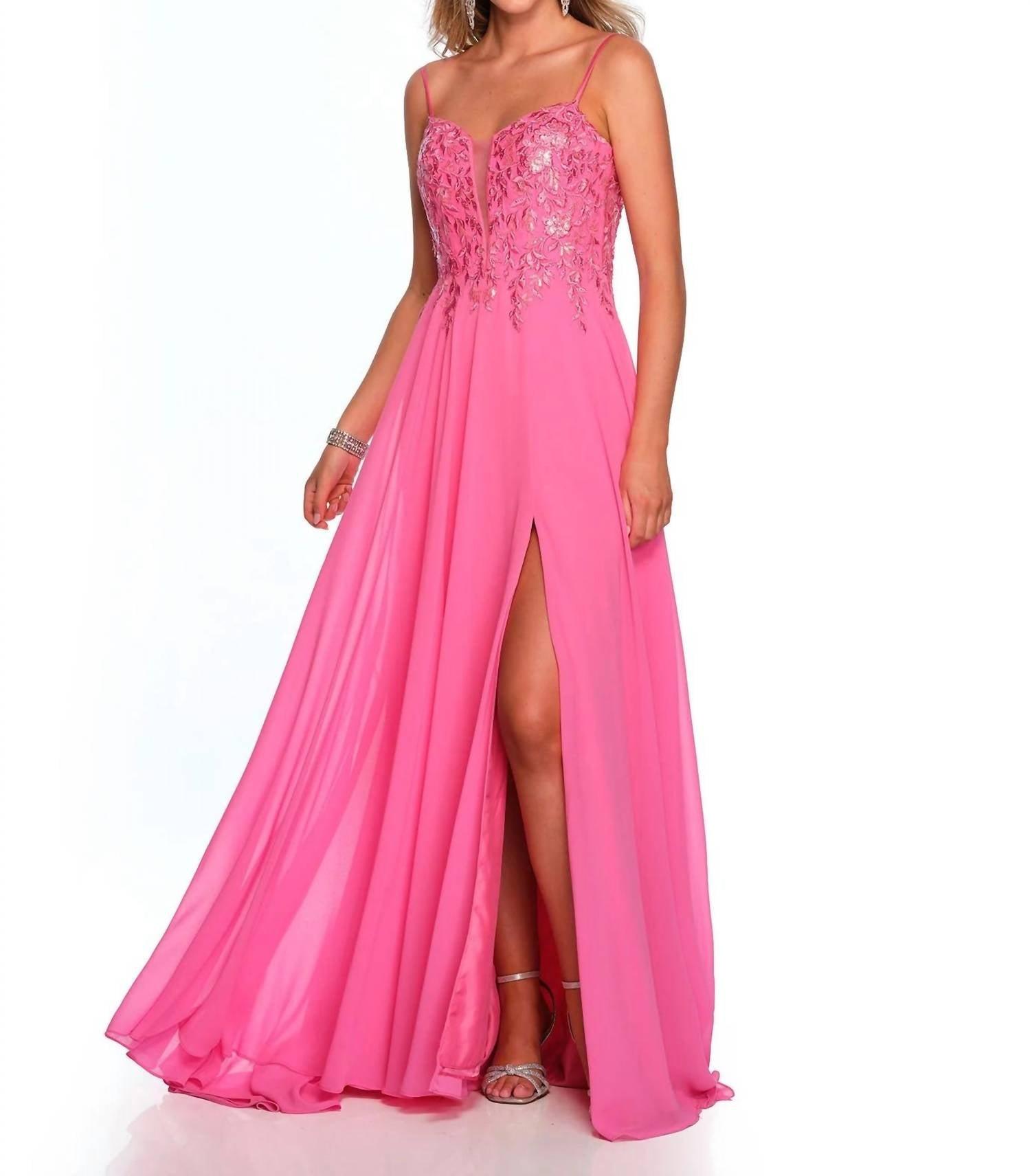 strapless open back dress Dave & Johnny 11388