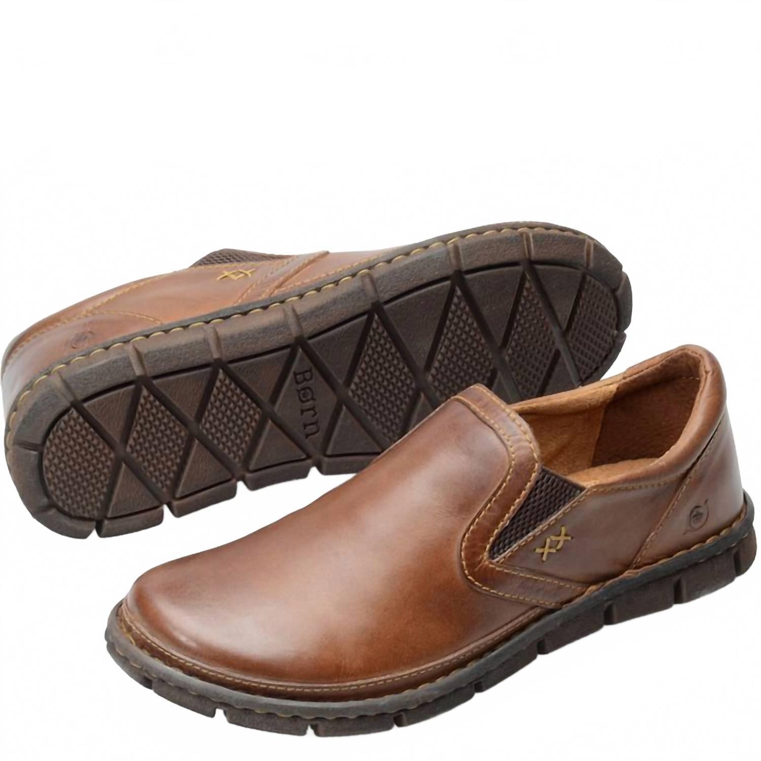Born Langley Leather Slip On Penny Loafers in Brown for Men
