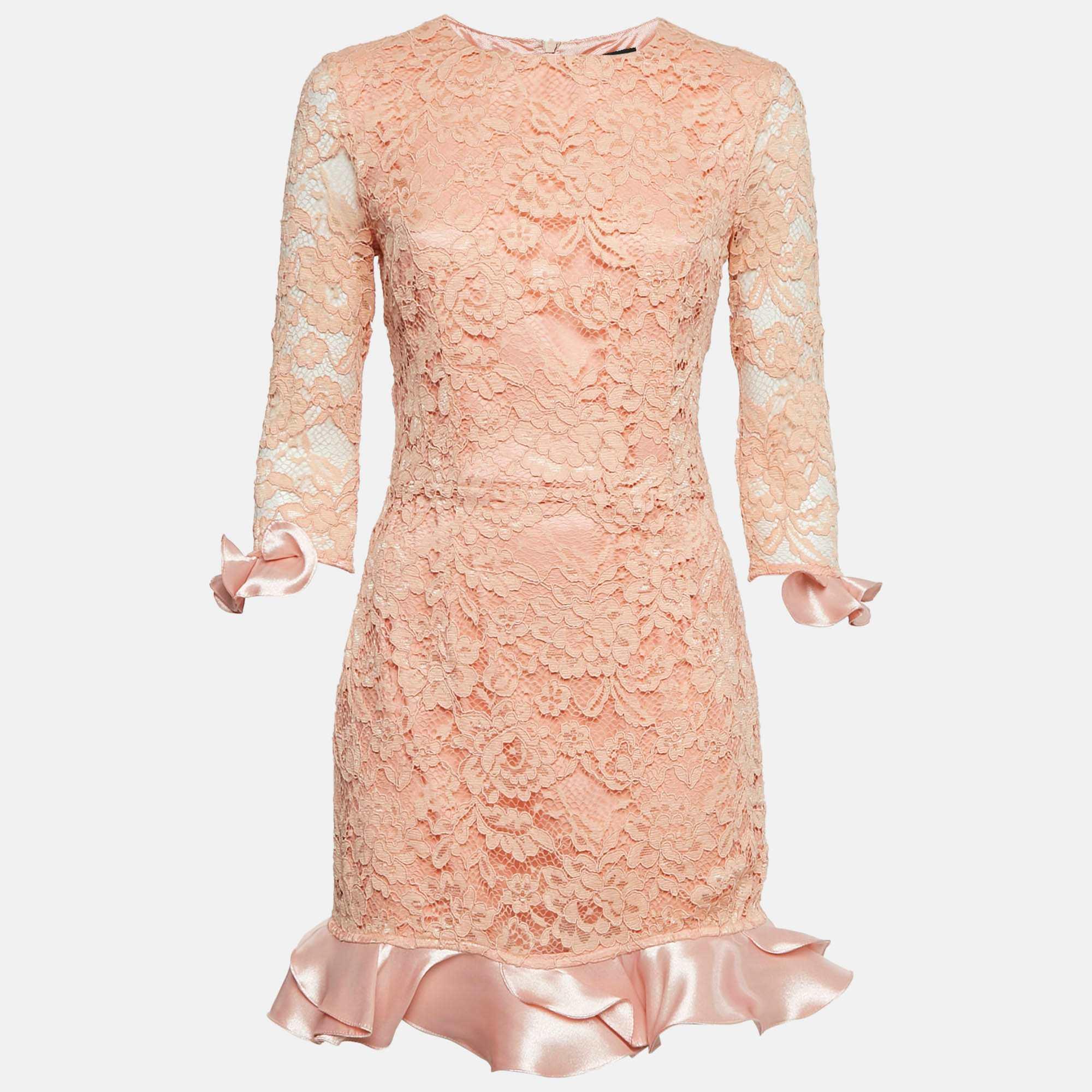 grey dress with white lace Straight Lace Temple Dress