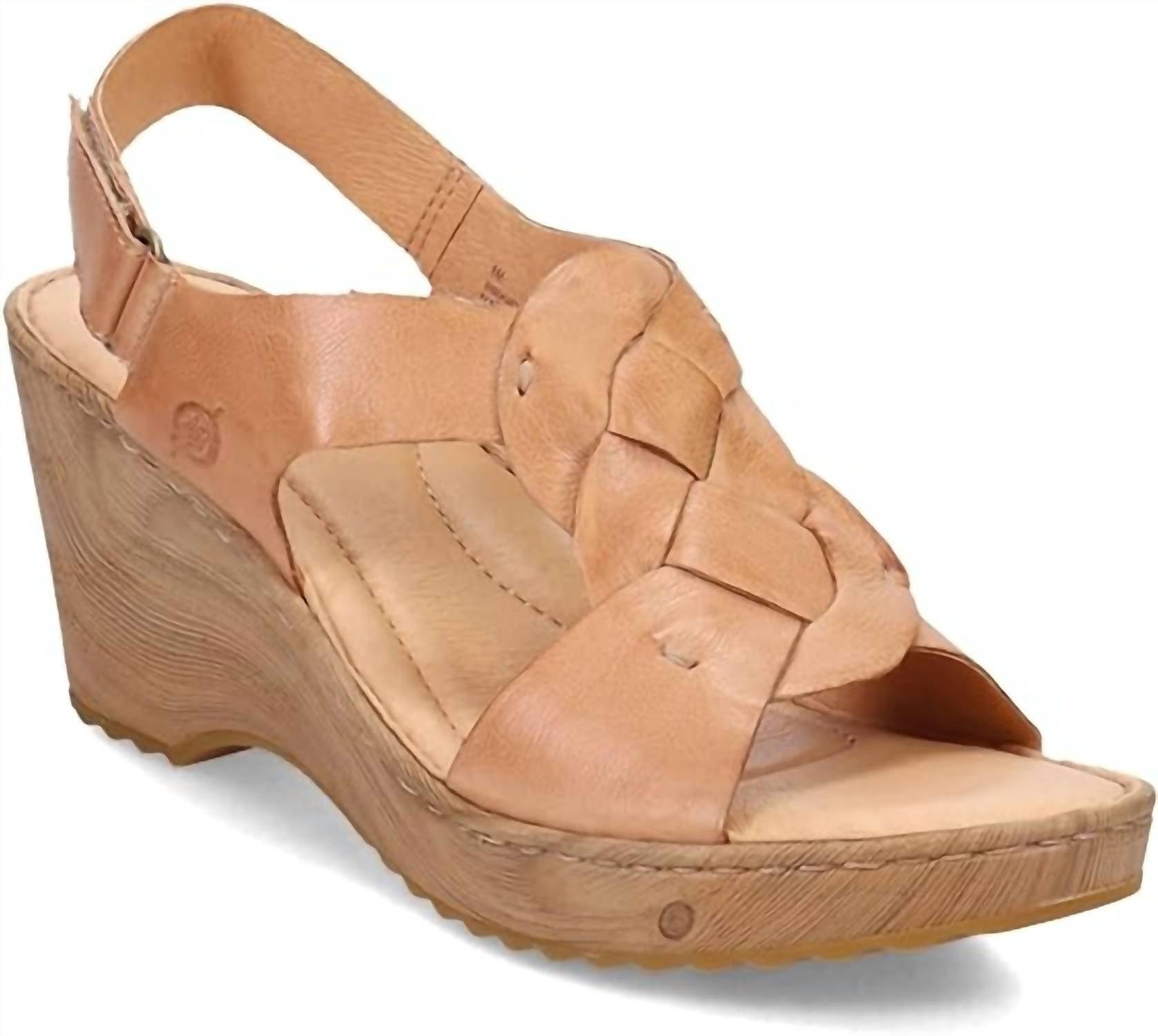 Born leather wedge sandals hot sale