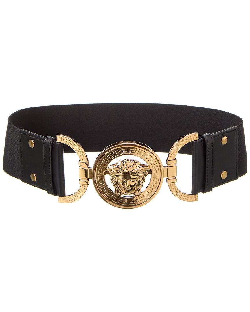 Versace Versace Oval Medusa Head Belt Black/Gold