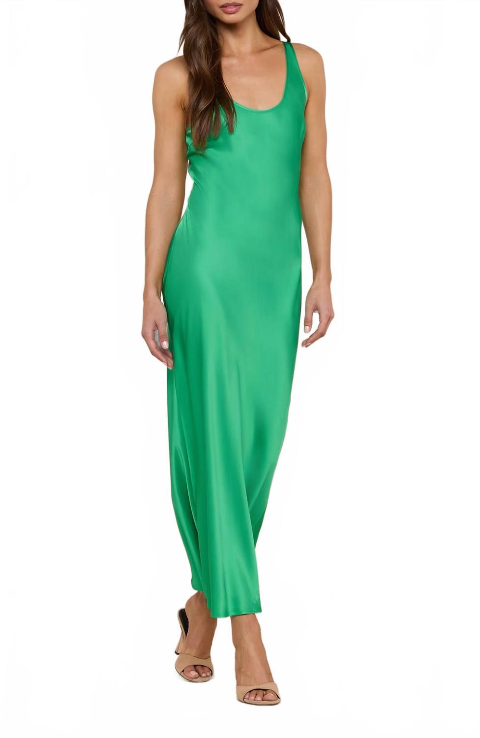 Designer Green Satin Slip Dresses for Women - Up to 59% off | Lyst