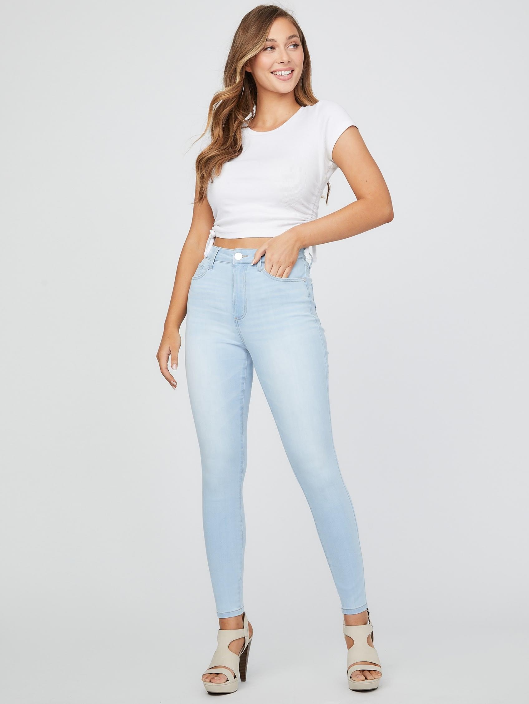 Guess Factory Simmone High-rise Skinny Jeans in Blue | Lyst