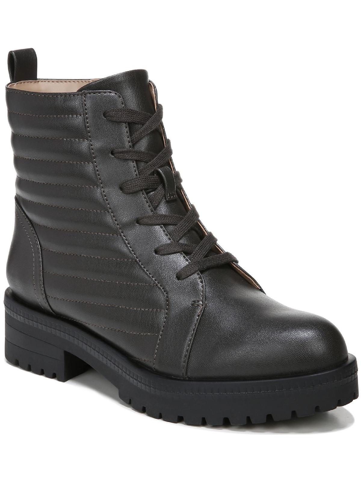 LifeStride Stormy Faux Leather Platform Combat & Laceup Boots in Black