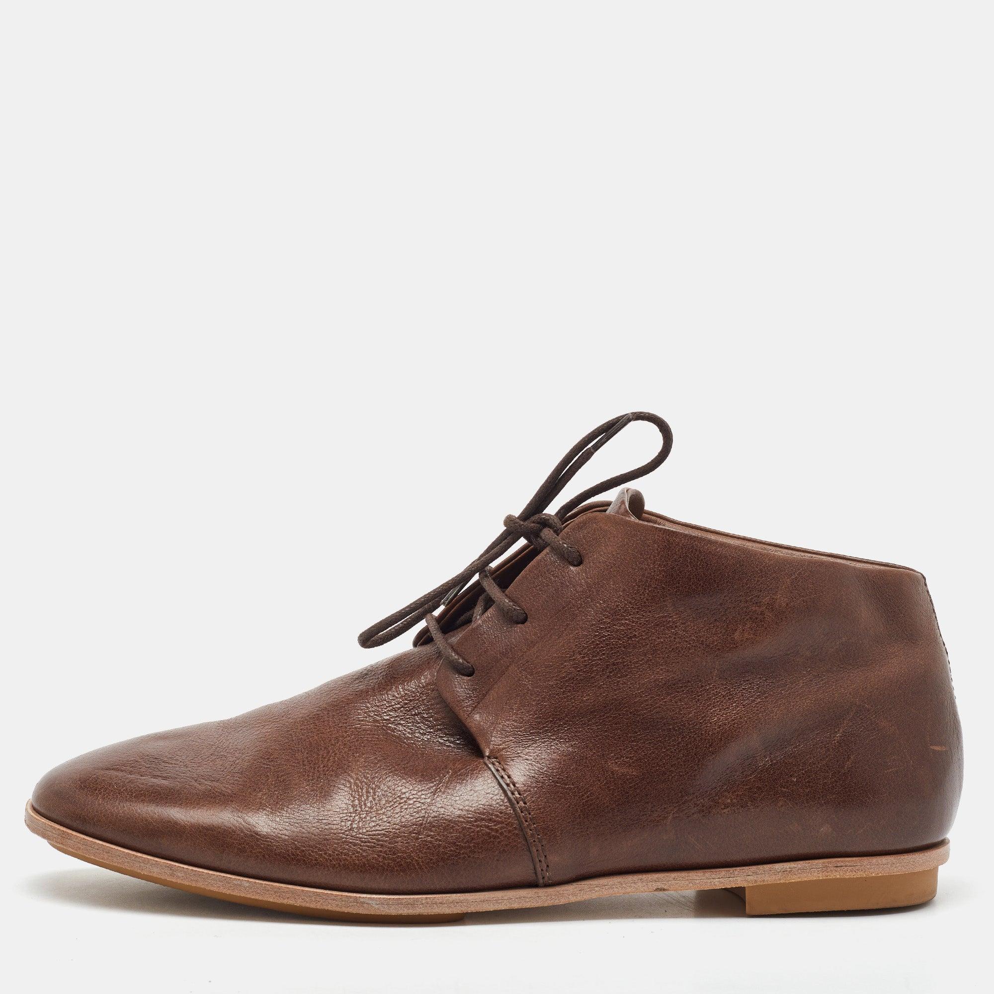 Tod\'s Brown Leather Lace-Up Shoes - M - Size 10.5 Tod main image 2