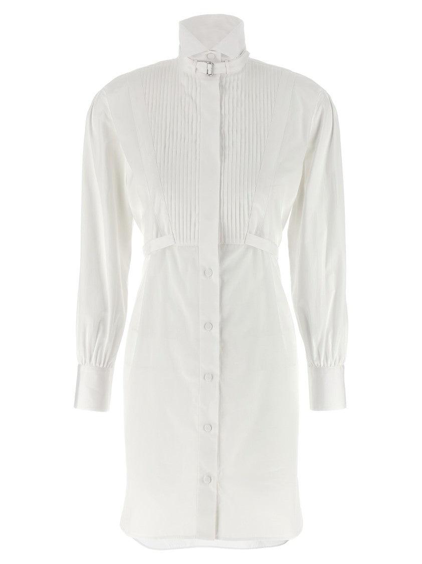 ワンピース ALEXANDER MCQUEEN Woman Dress White 752355QZAJY 0900 Alexander McQueen One-Shoulder Gown, Size 44 IT
