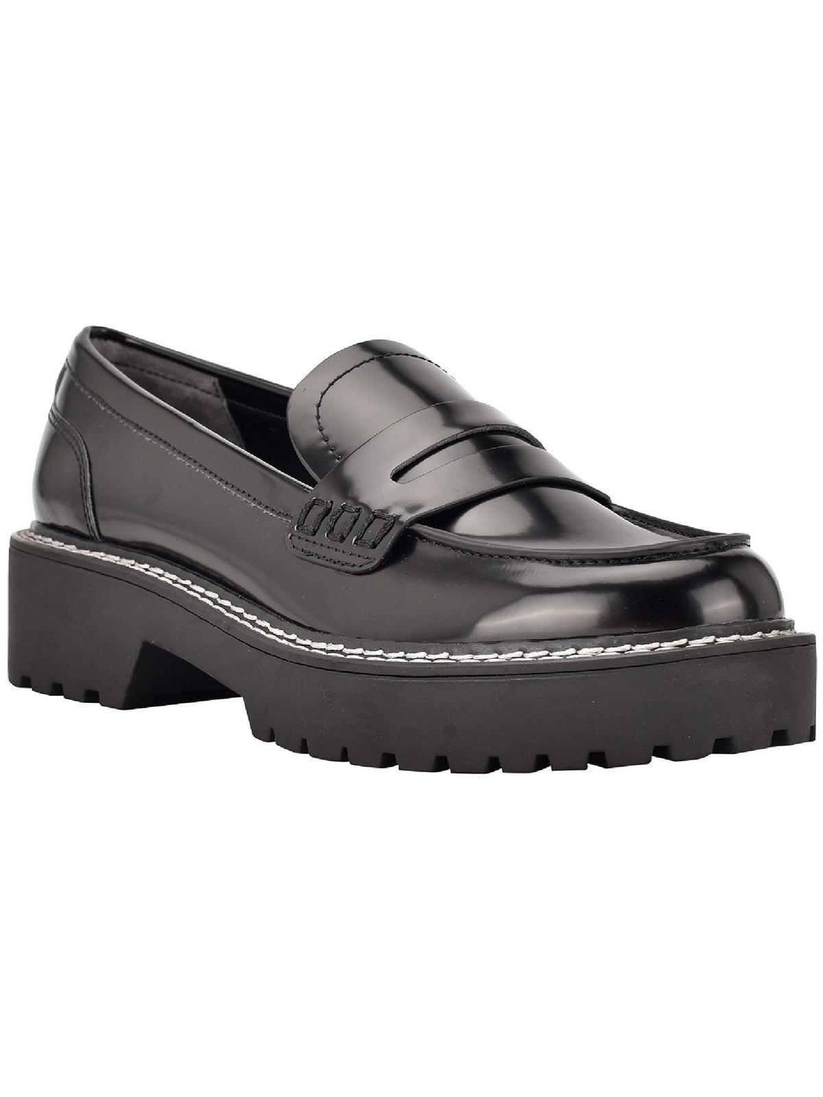Calvin Klein Suzie 2 Patent Lug Sole Penny Loafers in Black Lyst