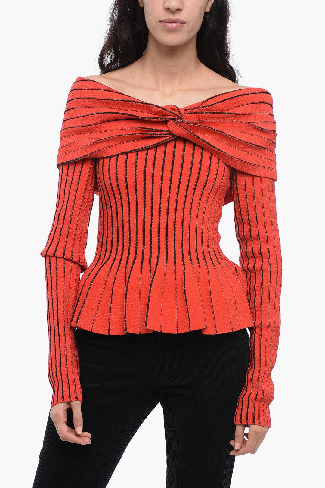 Red balmain sweater best sale
