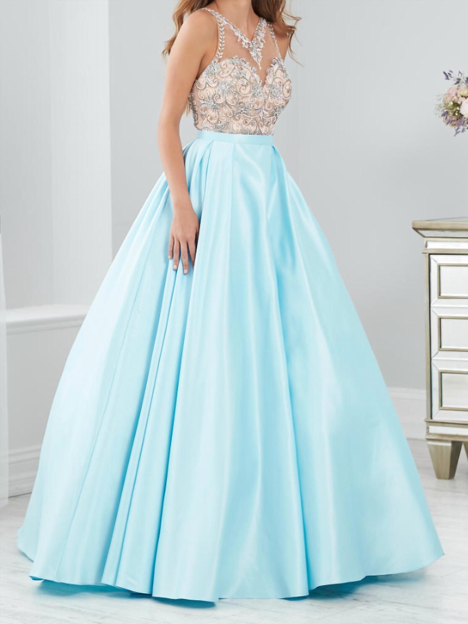 maxi blue dress for wedding ARIZONA DRESS IN AZURE BLUE | CULT MIA main image 1