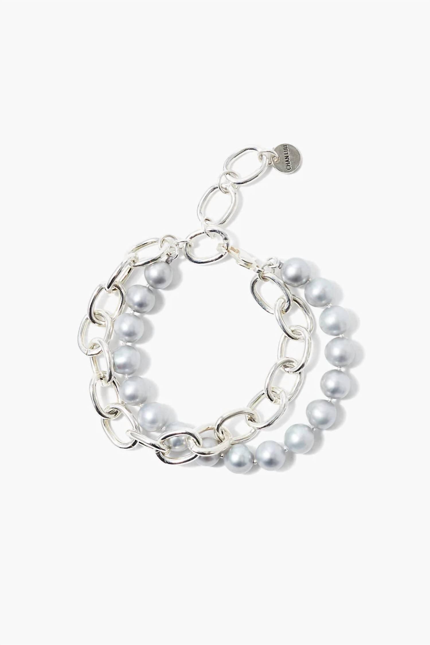 Chan Luu Esme Chain Bracelet in White | Lyst