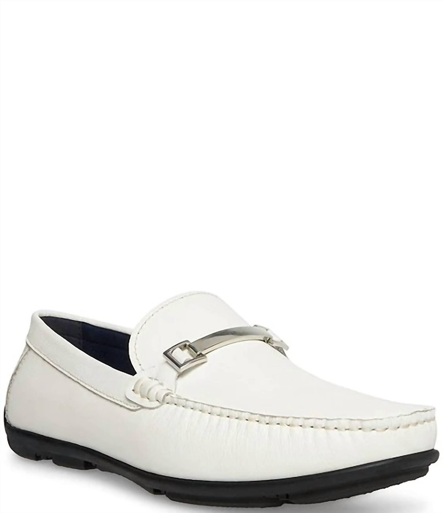 Steve Madden Senna Slipon Leather Loafers in White for Men Lyst