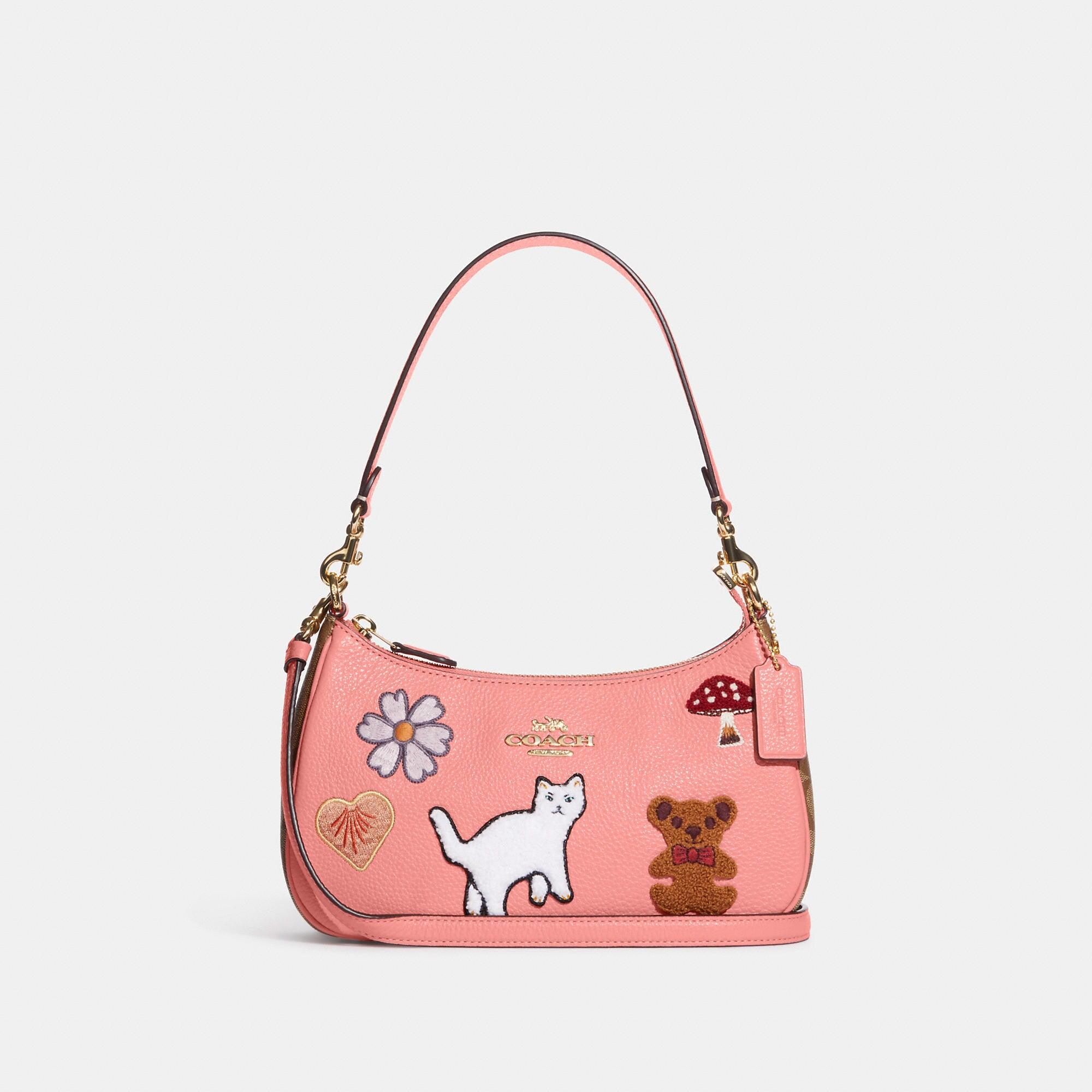 COACH Teri Shoulder Bag With Creature Patches in Red Lyst