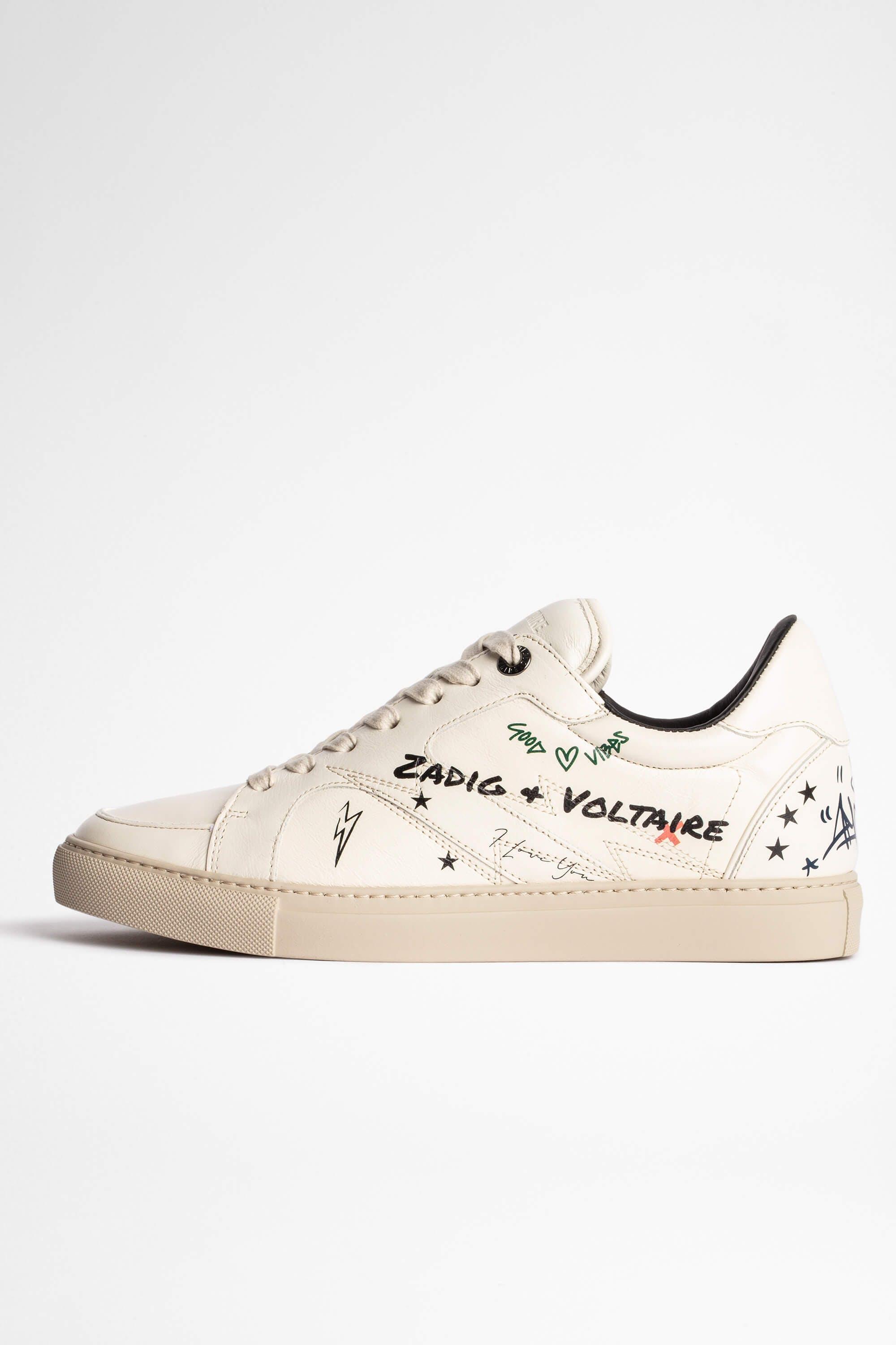 Zadig & Voltaire Zv1747 Board Crush Sneakers Leather in White | Lyst