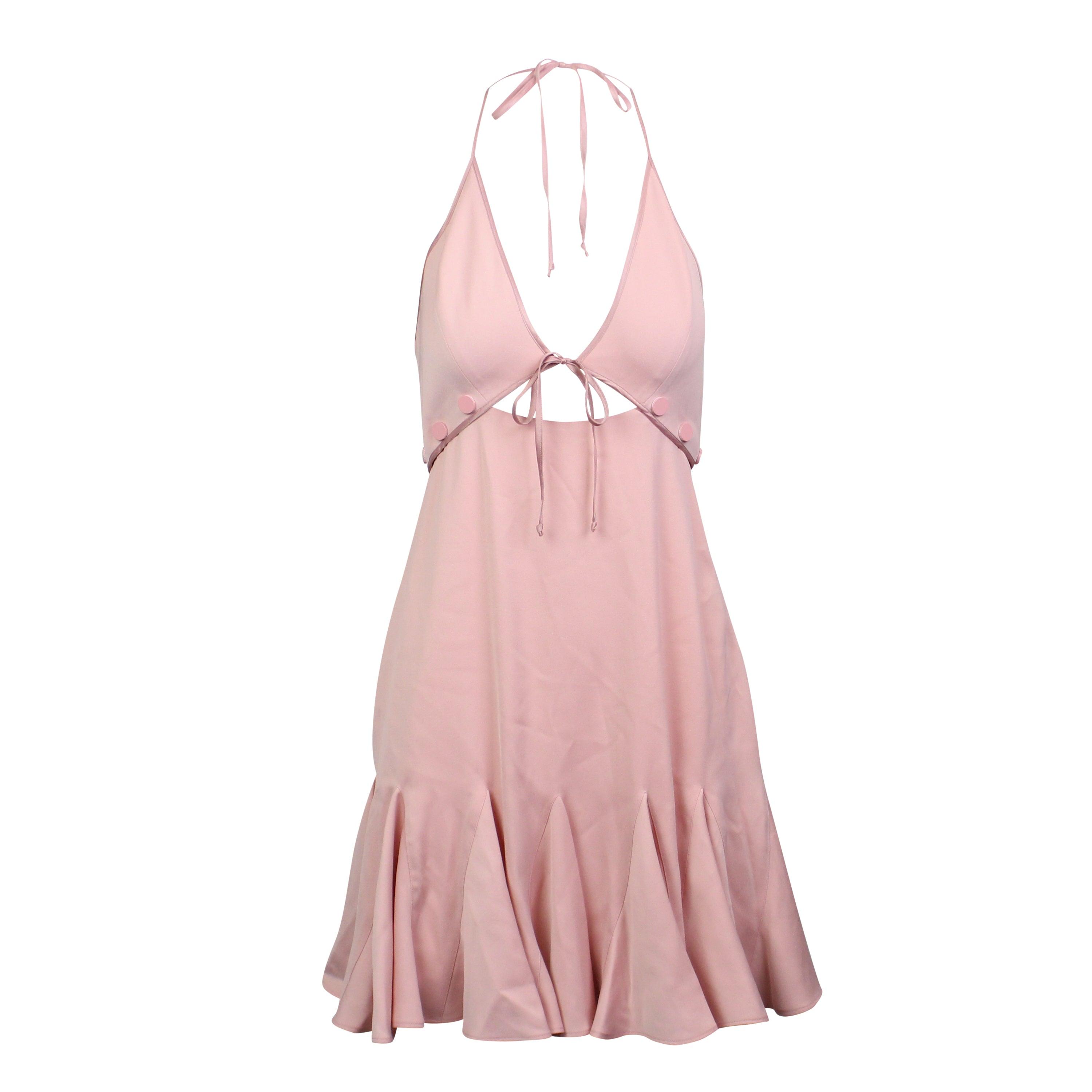 princess polly baby blue dress Sheath Dress Opening Ceremony Bodycon Dress Green Mini Dress Sage Backless  Ribbed Dress Open Back Bodycon main image 1