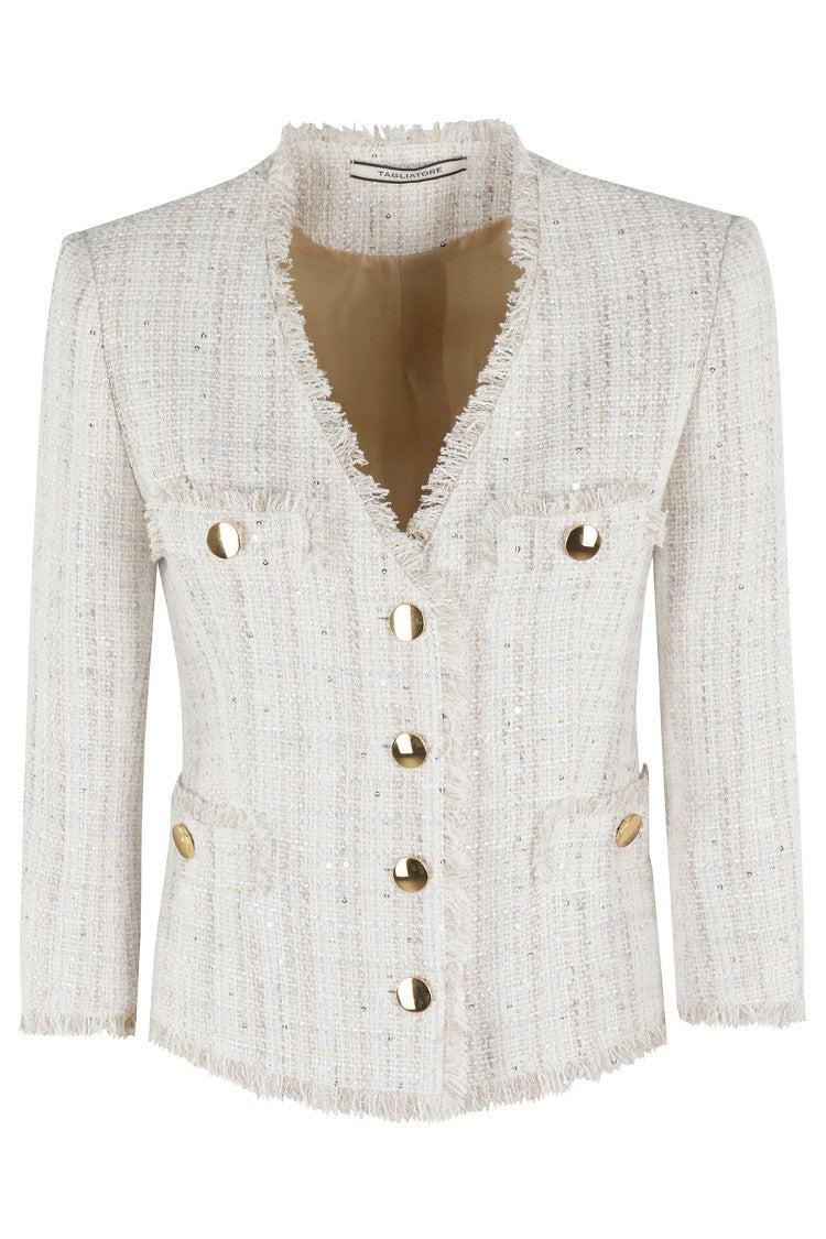 ジャケット TAGLIATORE Women Outer DHARMA WHITE Tagliatore Dharma jacket - White - Women | DHARMA160018X1025