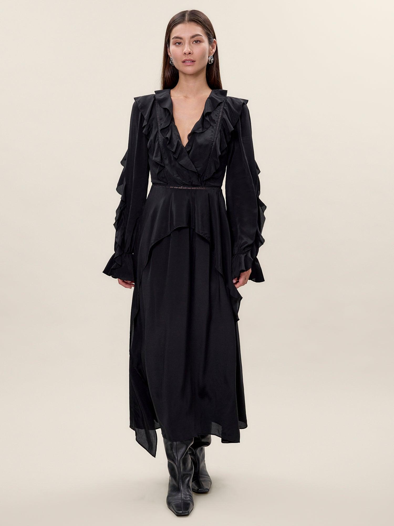metallic chiffon ruffle dress rebecca taylor Designer Rebecca Taylor Metallic Chiffon Ruffle Dresses for Women - Up to  85% off