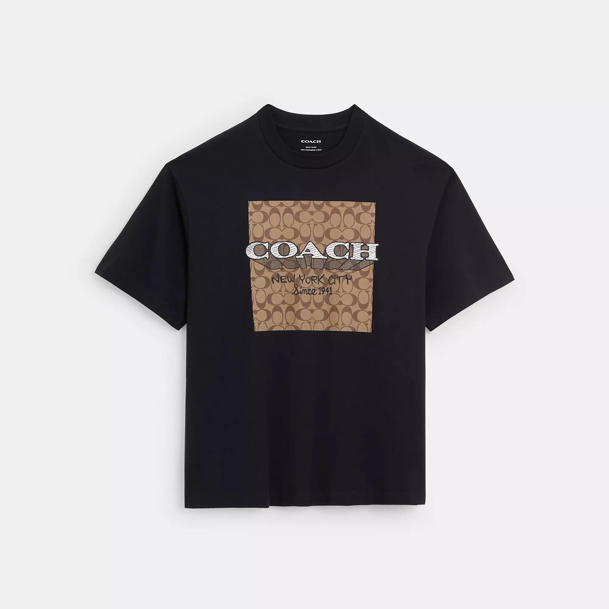 COACH Coach New York Signature Tshirt in Black for Men | Lyst