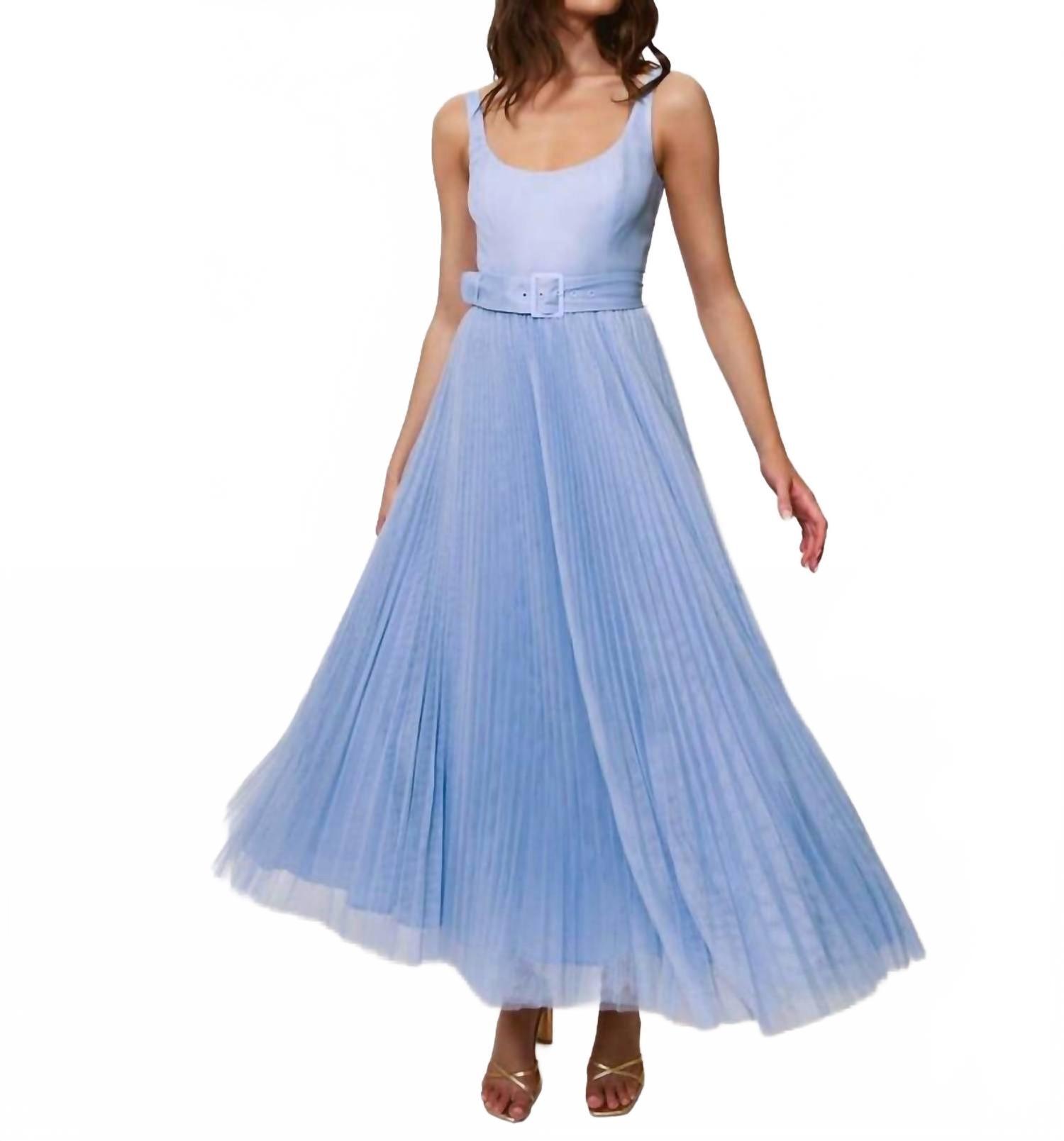 sachin and babi light blue dress Hutch Dolly Halter Pleated Maxi Dress In Purple - 30% Off main image 0
