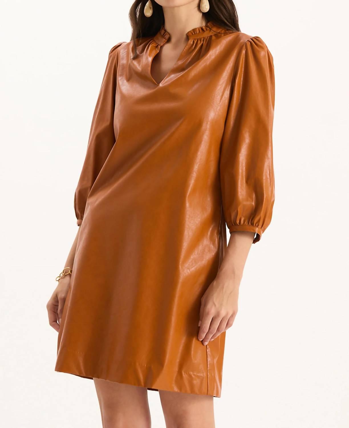 tyler boe Sherri Vegan Leather Dress in Brown | Lyst