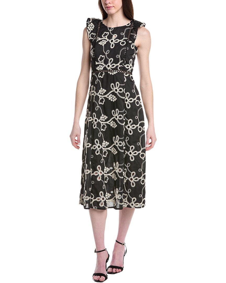 white midi dress knit Mixed Media Midi Dress in White
