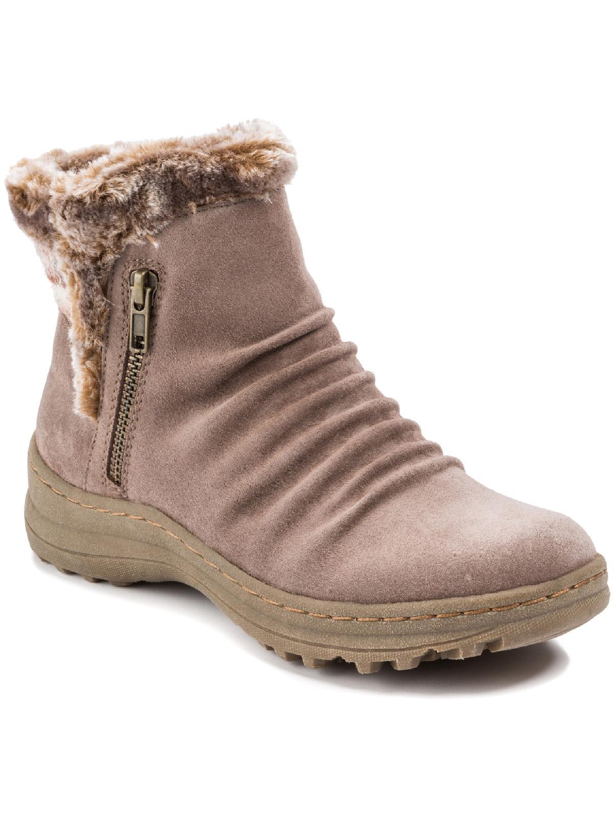 BareTraps Acelyn Suede Faux Fur Lined Ankle Boots in Brown Lyst