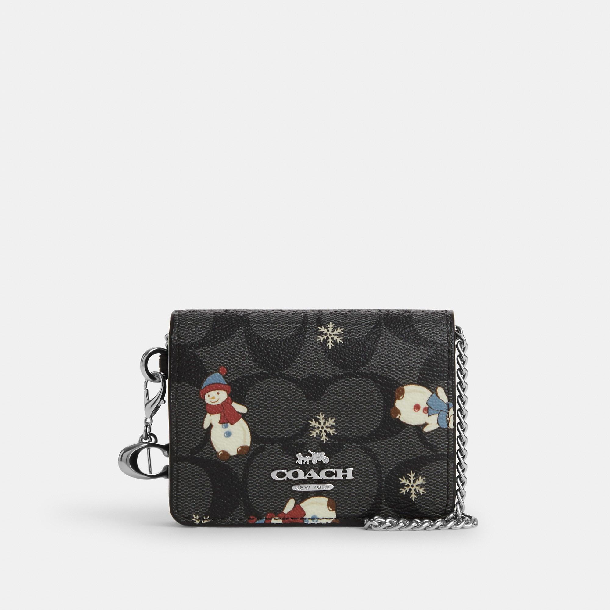 Coach Outlet Disney X Small Zip Around Wallet In Signature Jacquard With Mickey Mouse Print - Women's Wallets - multi