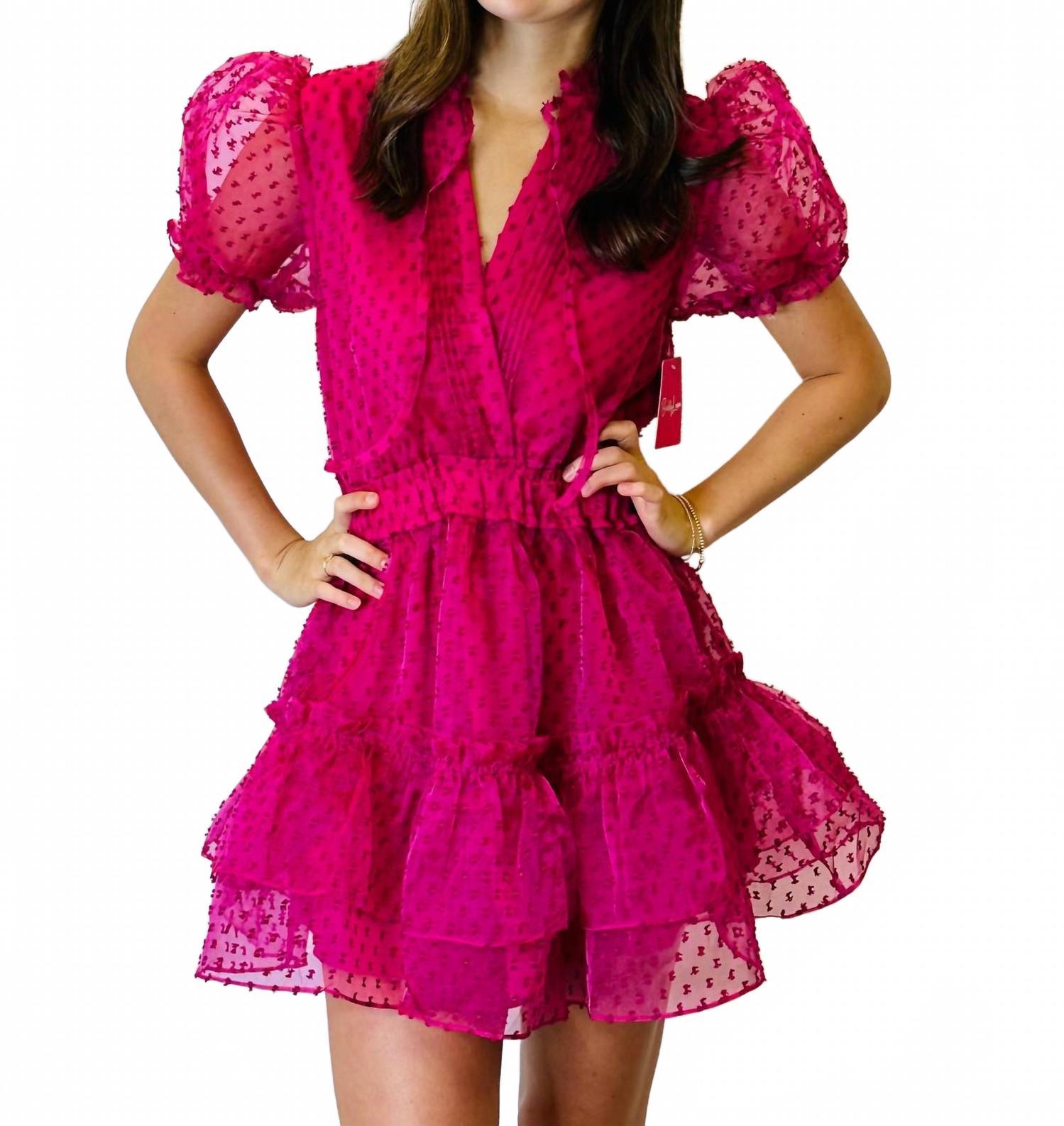 open lace back dress Petals in Paradise Mini Dress by Buddy Love Multi Pink / S