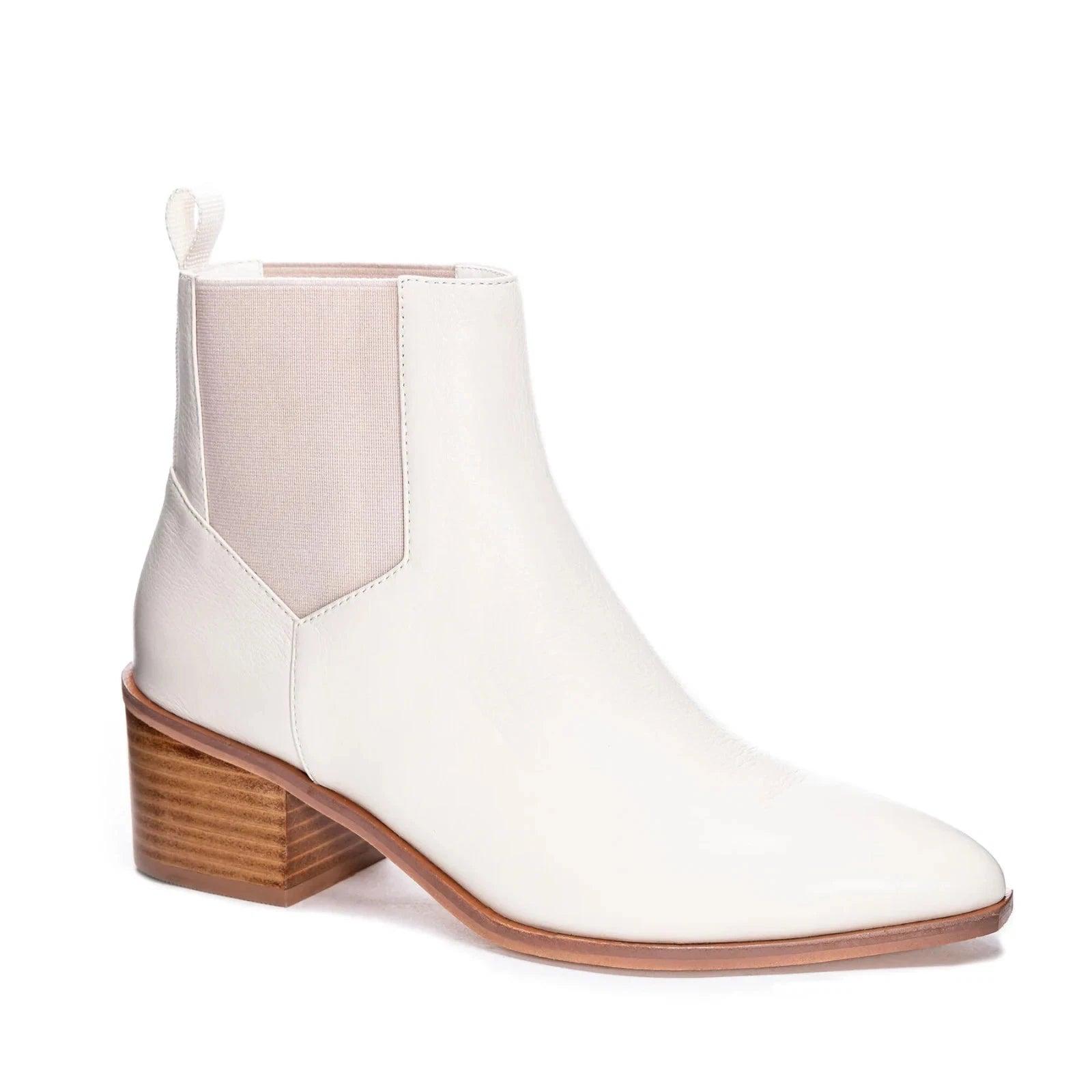 Chinese Laundry Forester Western Croc Cowgirl Boots in White