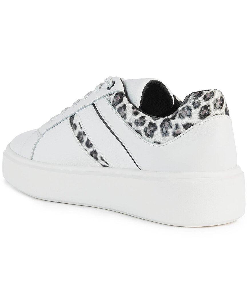 Geox Nhenbus Leather-trim Sneaker in White | Lyst