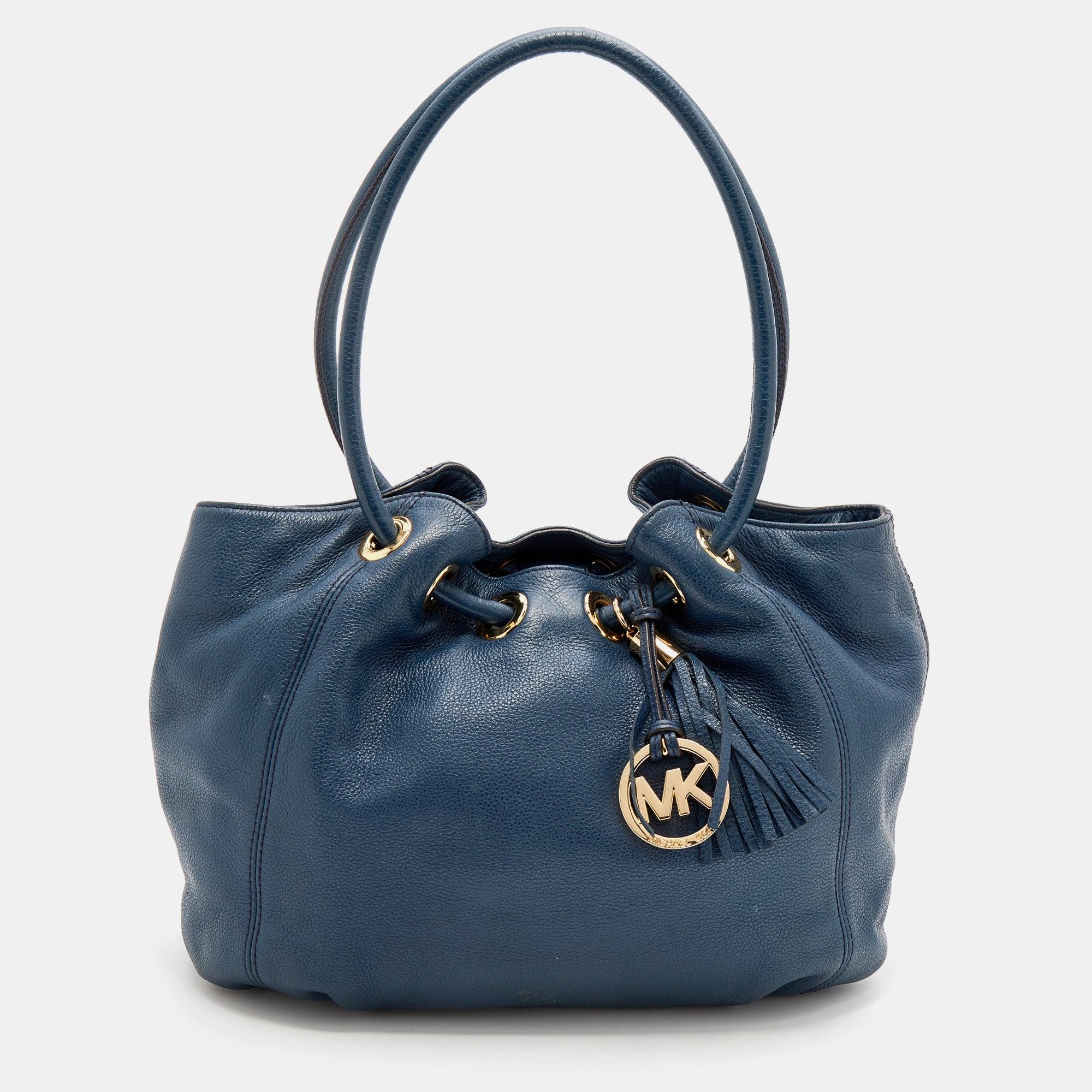 Michael Kors Michael Leather Ring Tassel Tote in Blue Lyst
