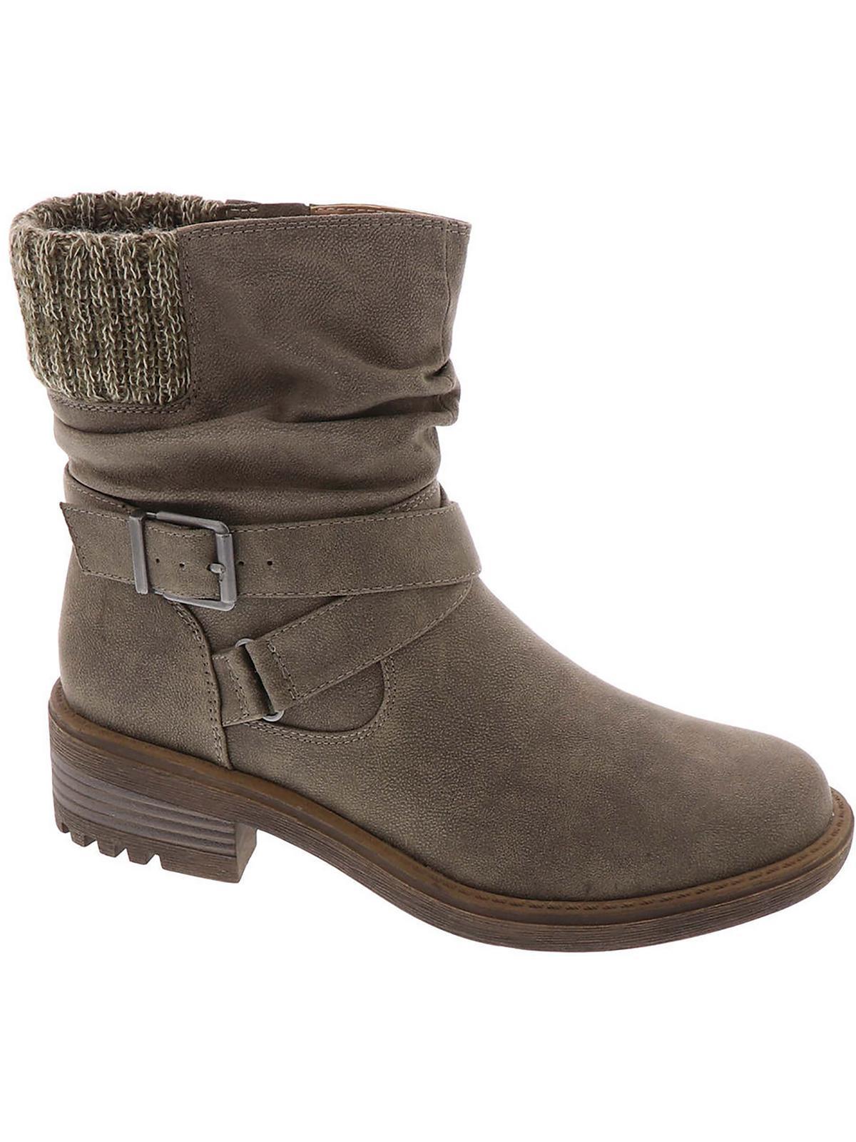 LifeStride Katie Zipper Block Heel Ankle Boots in Brown Lyst