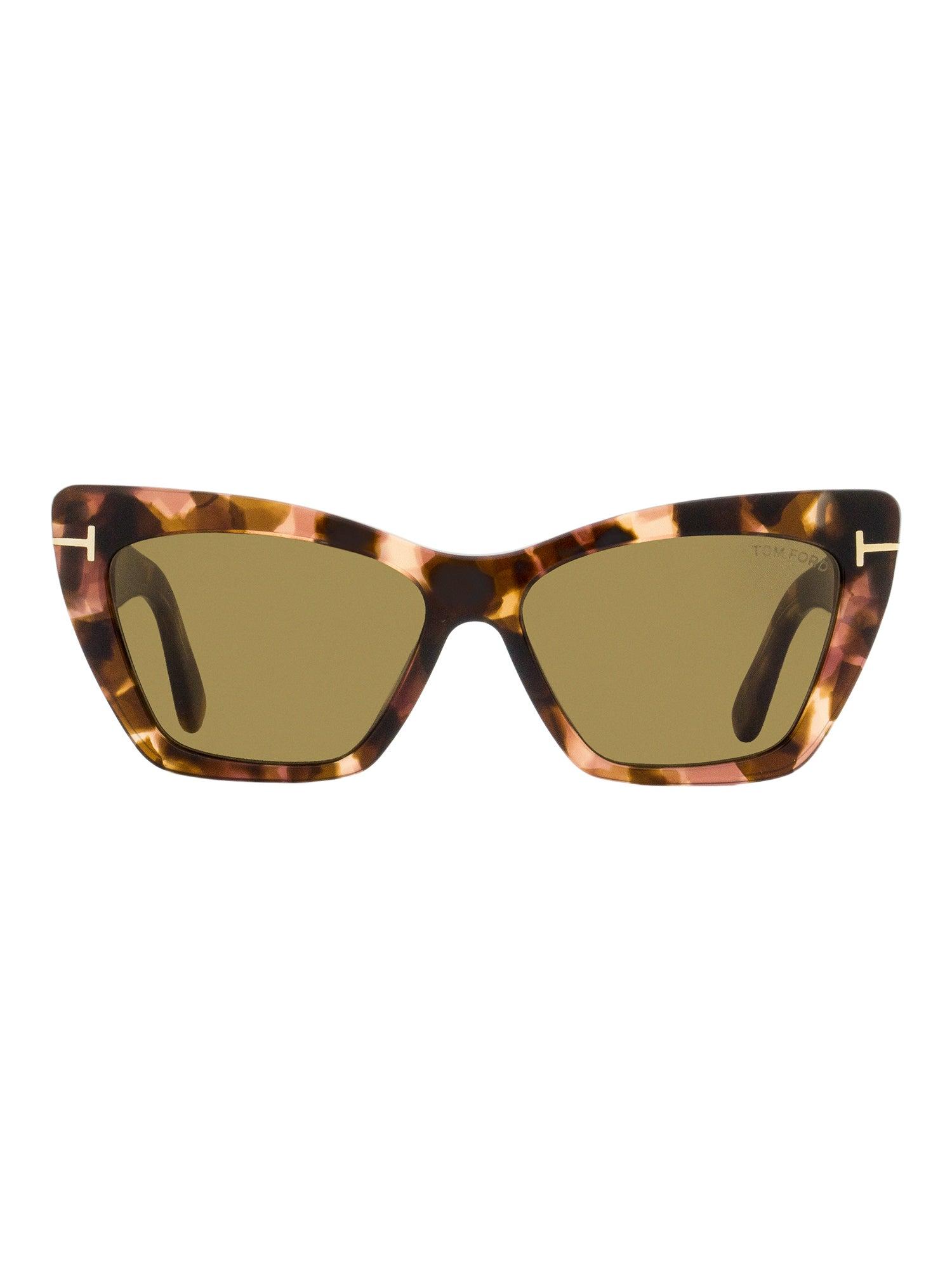 Tom Ford Cat Eye Sunglasses Tf871 Wyatt Rose Havana 56mm in Brown | Lyst